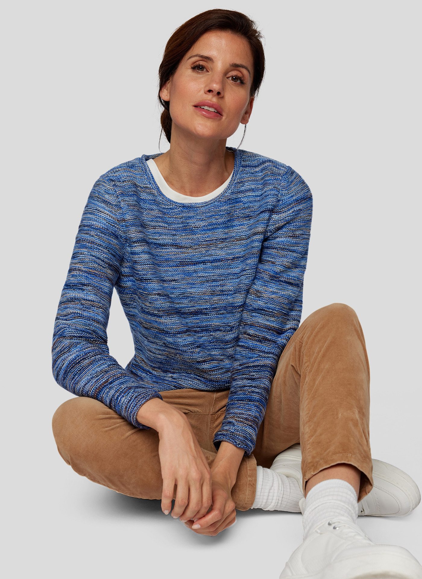 Rabe Gebreide trui in gemêleerde streep-look