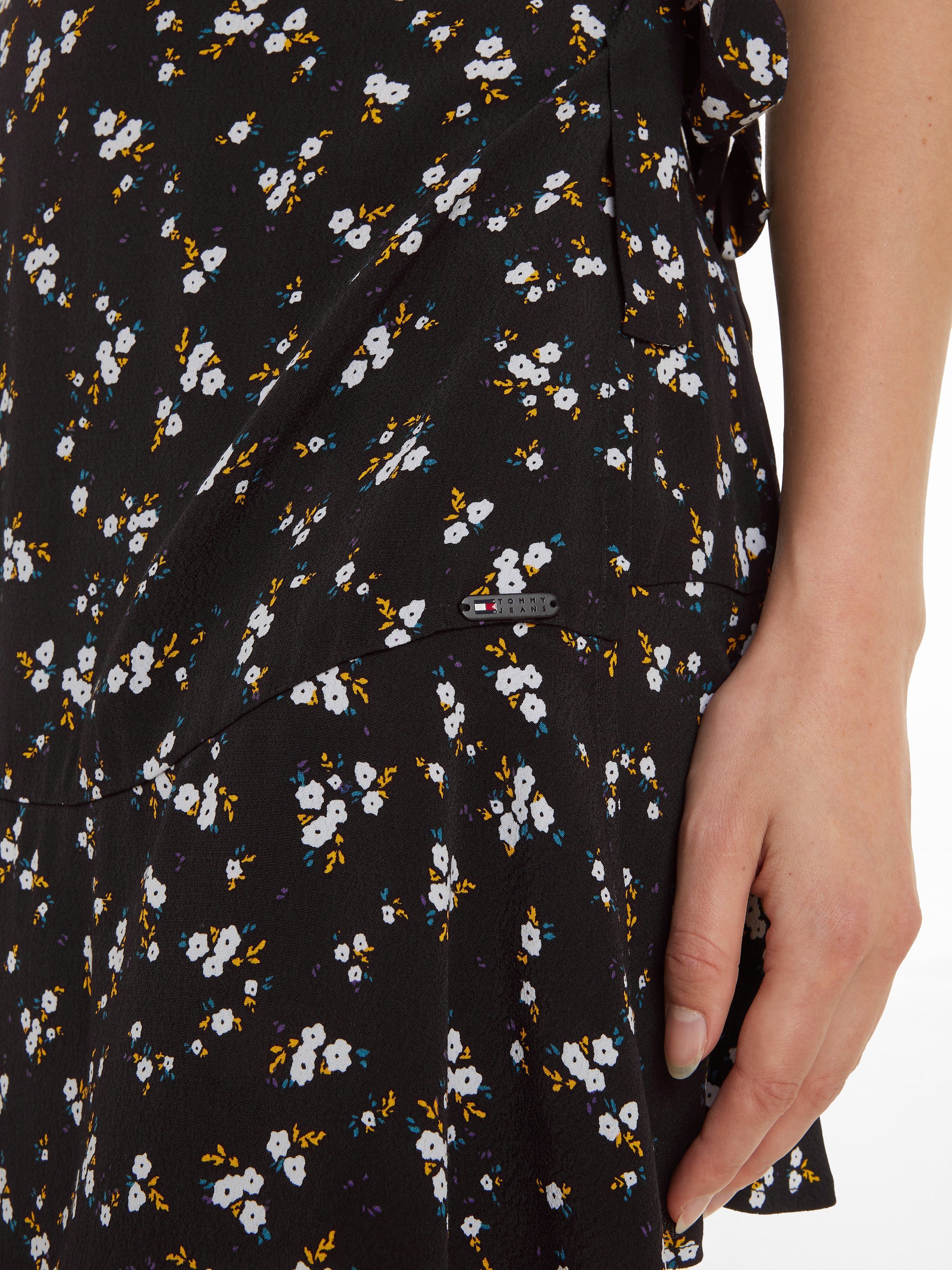 TOMMY JEANS Wikkeljurk TJW FLORAL RUFFLE WRAP DRESS