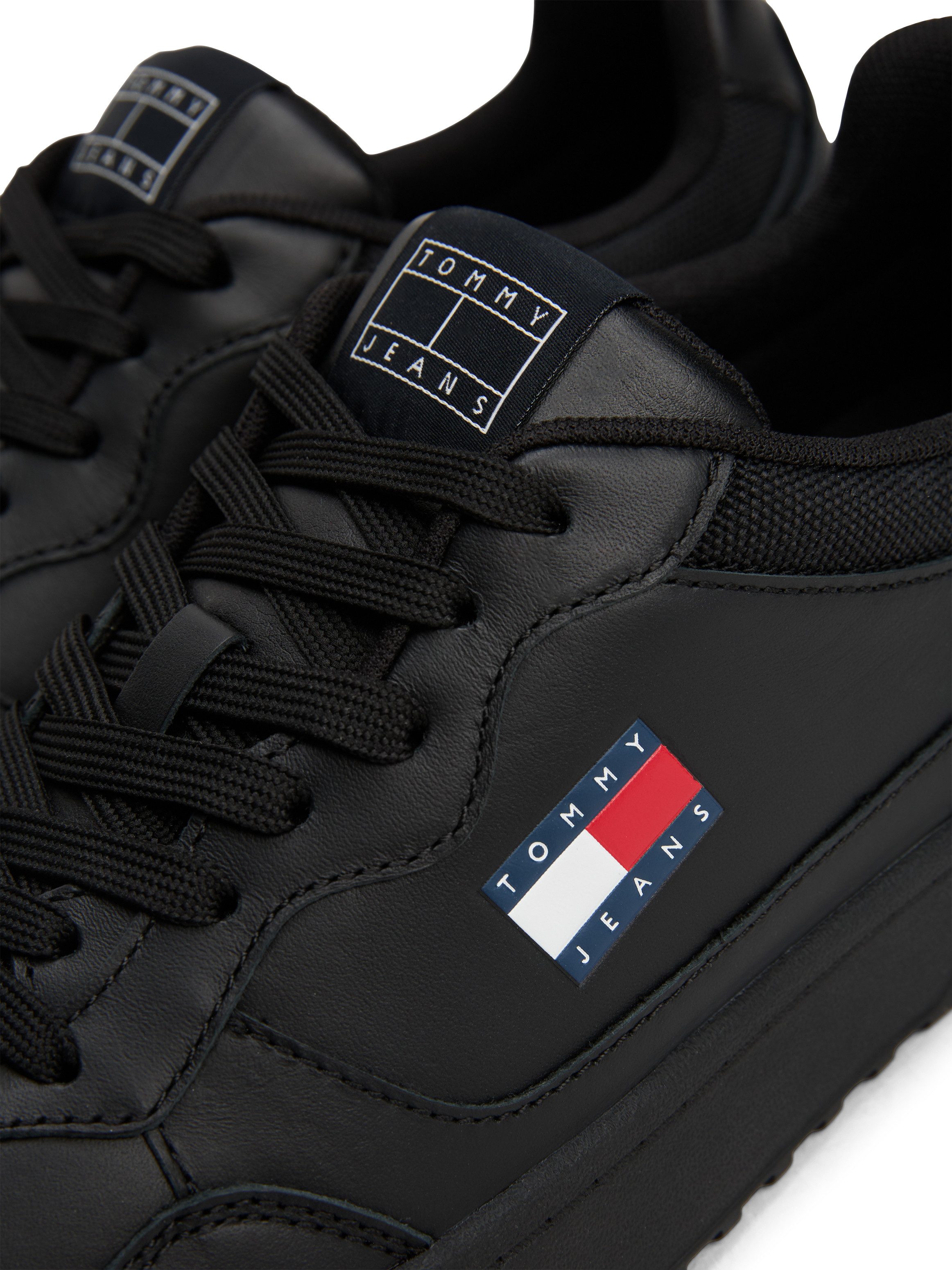 TOMMY JEANS Sneakers (NEW) TJM CUPSOLE LEATHER ESS , vrijetijdsschoen, lage schoen, veterschoen in basket-look