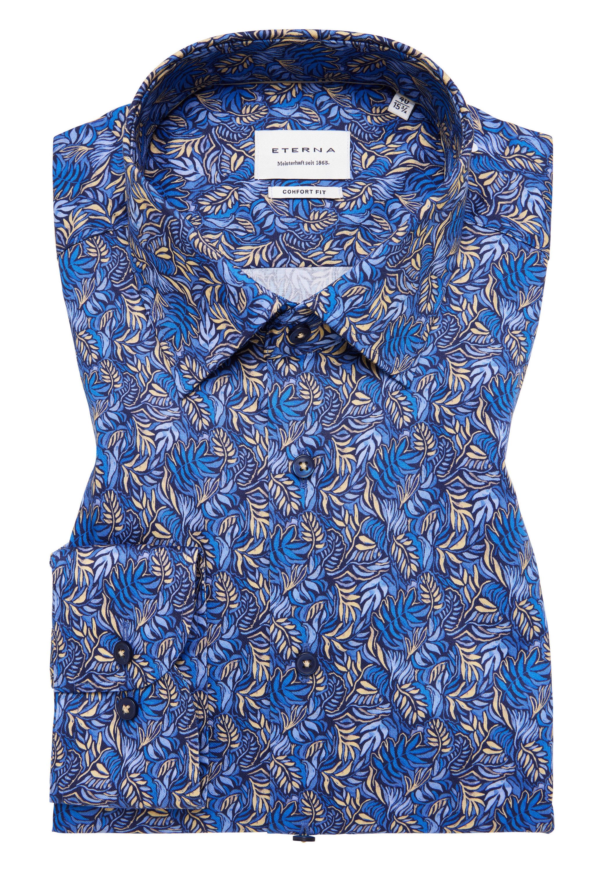 Eterna Overhemd met lange mouwen Comfort fit NON IRON (strijkvrij)
