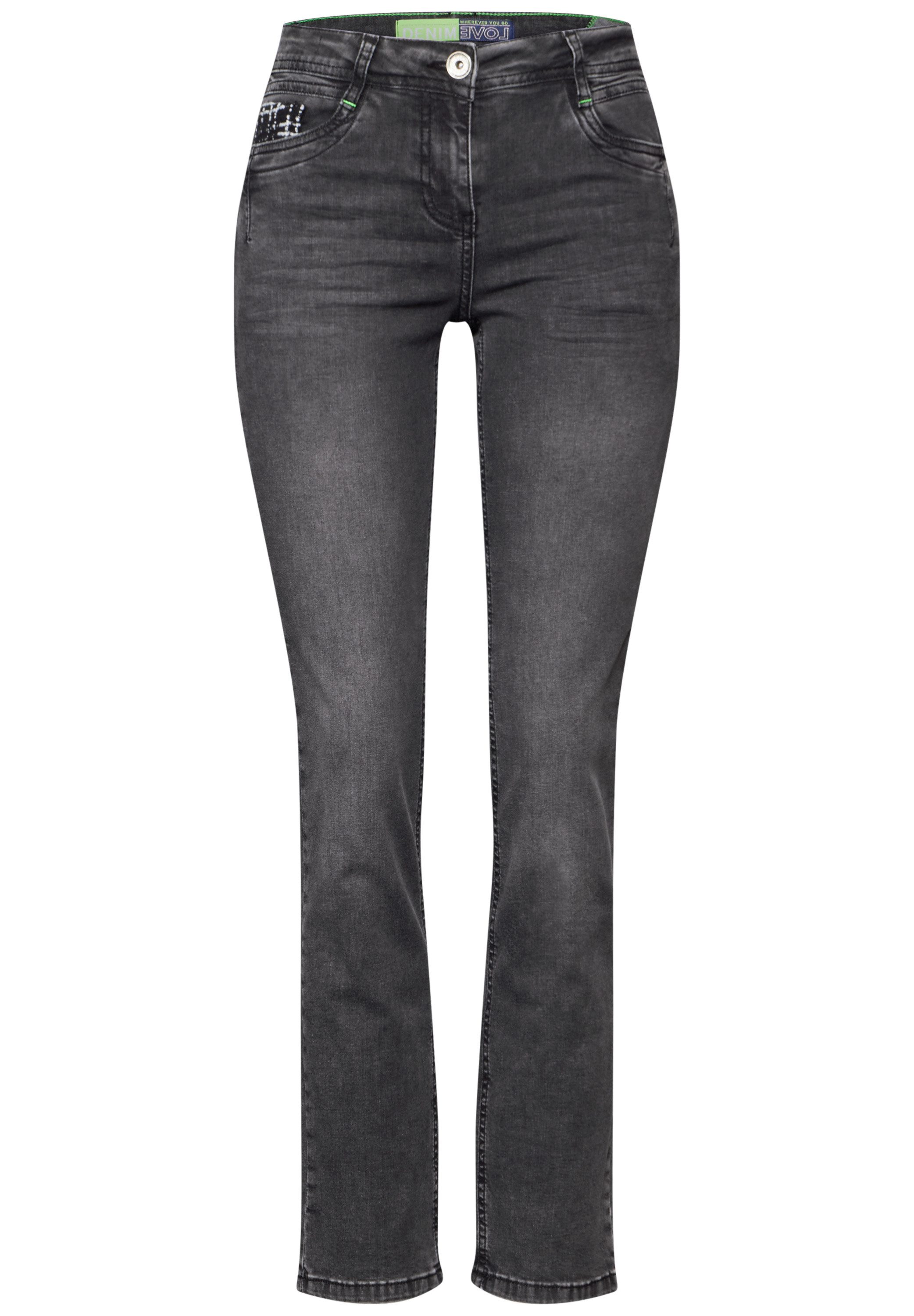 Cecil Regular fit jeans Stijl Scarlett in mooie basic wassing