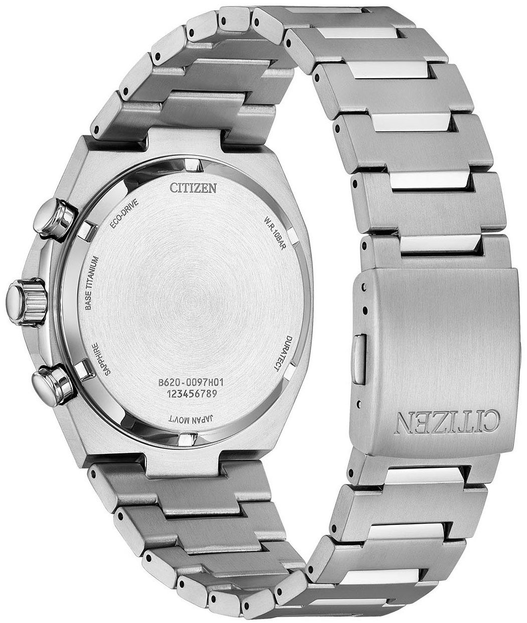 Citizen Chronograaf Horloge, heren, titanium, Eco-Drive, solar, stopwatchfunctie, saffierglas