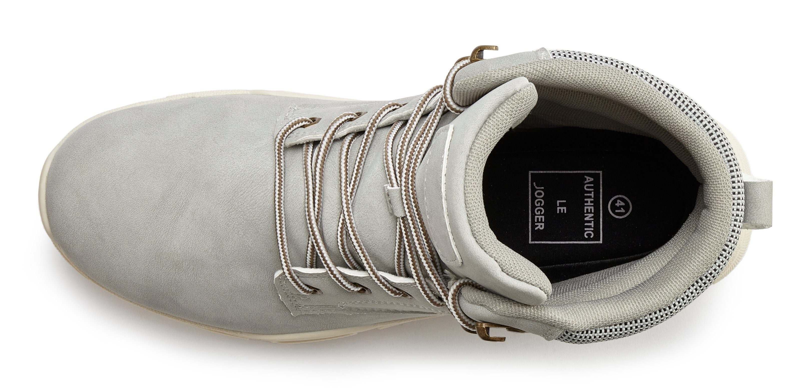 AUTHENTIC LE JOGGER Hoge veterschoenen Veterlaarsjes, wandelschoenen, outdoorlaarzen met profielzool VEGAN