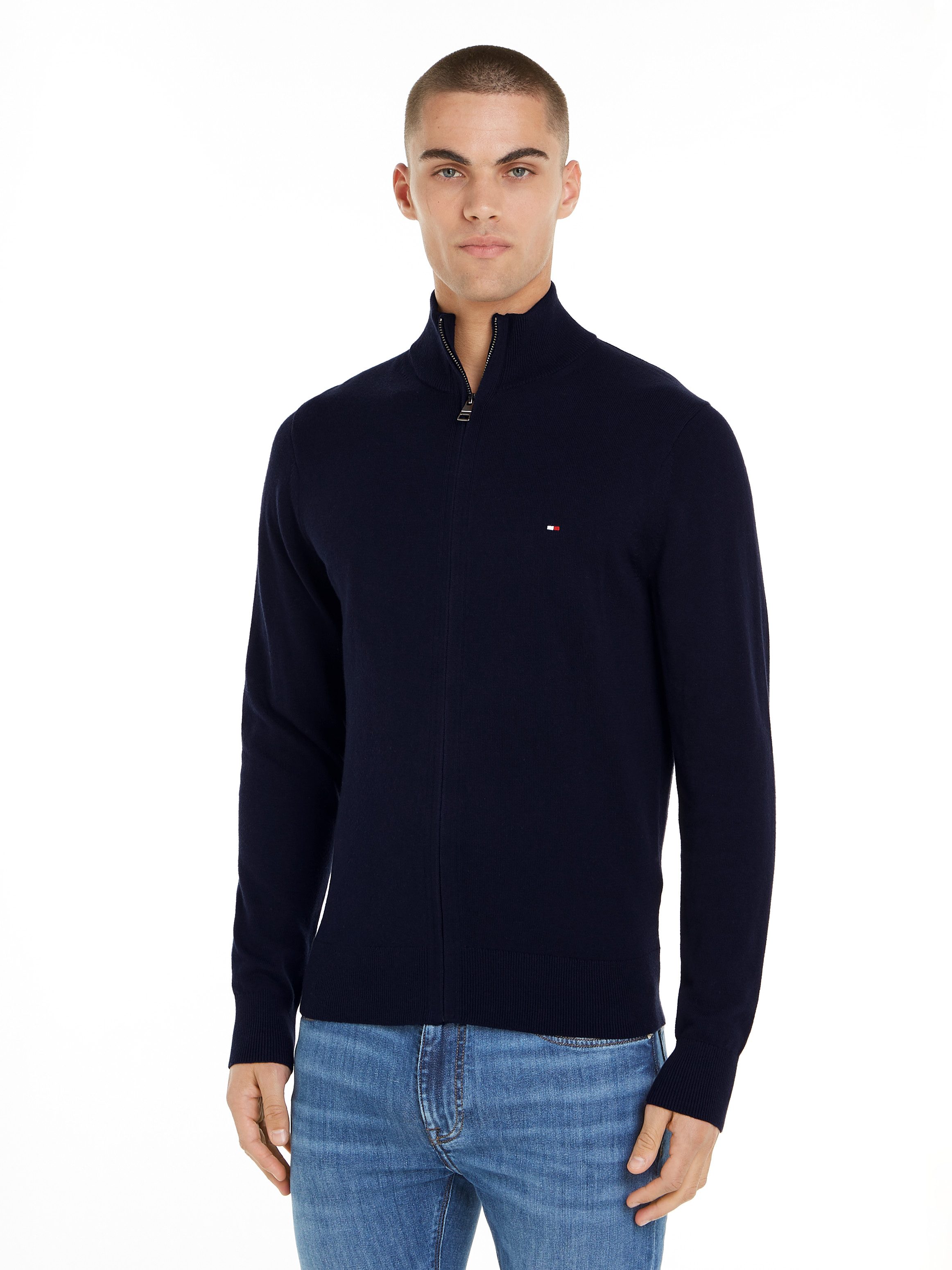 Tommy Hilfiger Cardigan PIMA ORG CTN CASHMERE ZIP THRU