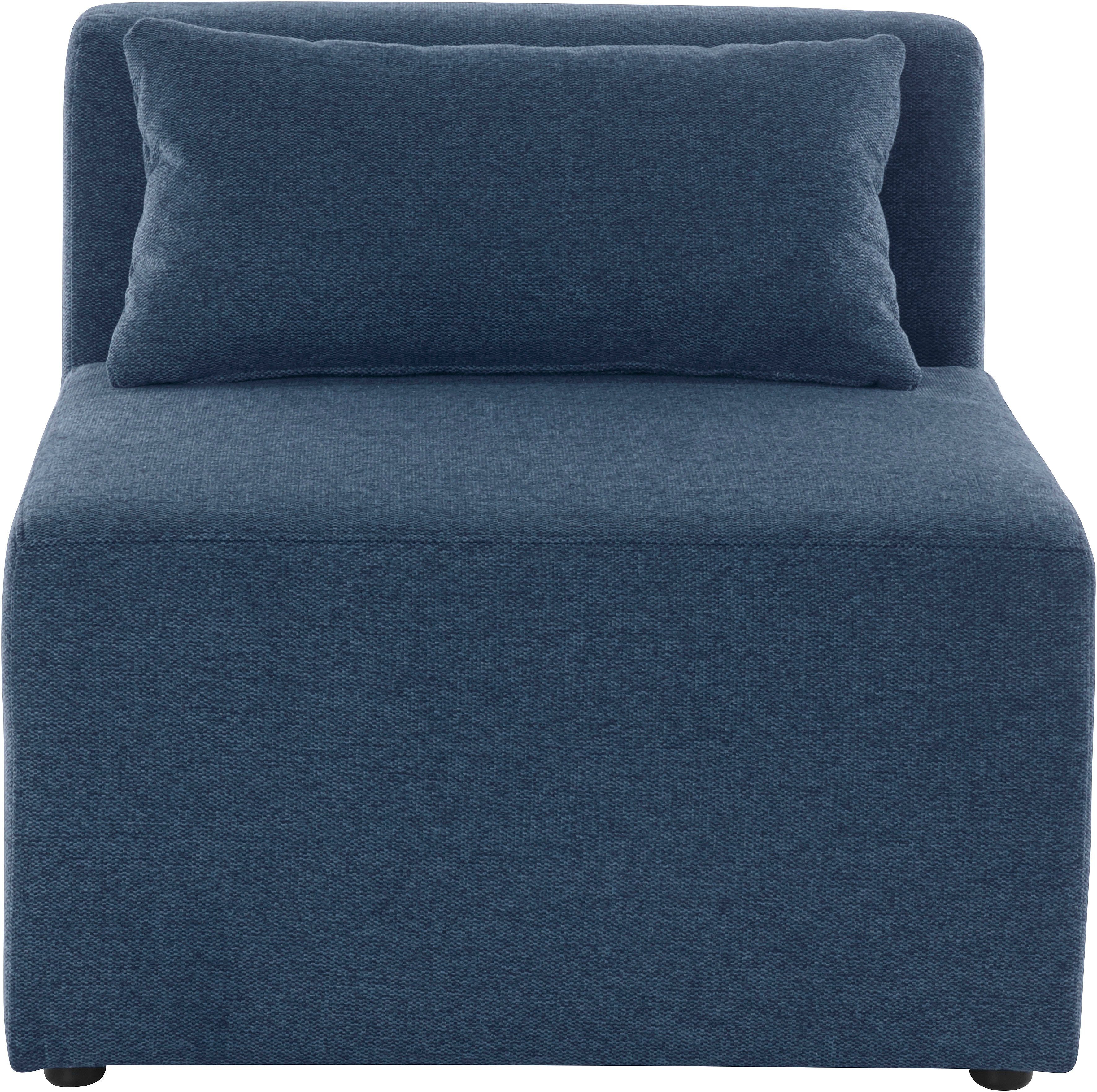 Leonique Bank-middenelement Alexane Module voor zelf samenstellen, vele stofkwaliteiten en kleuren blauw, modulaire banken