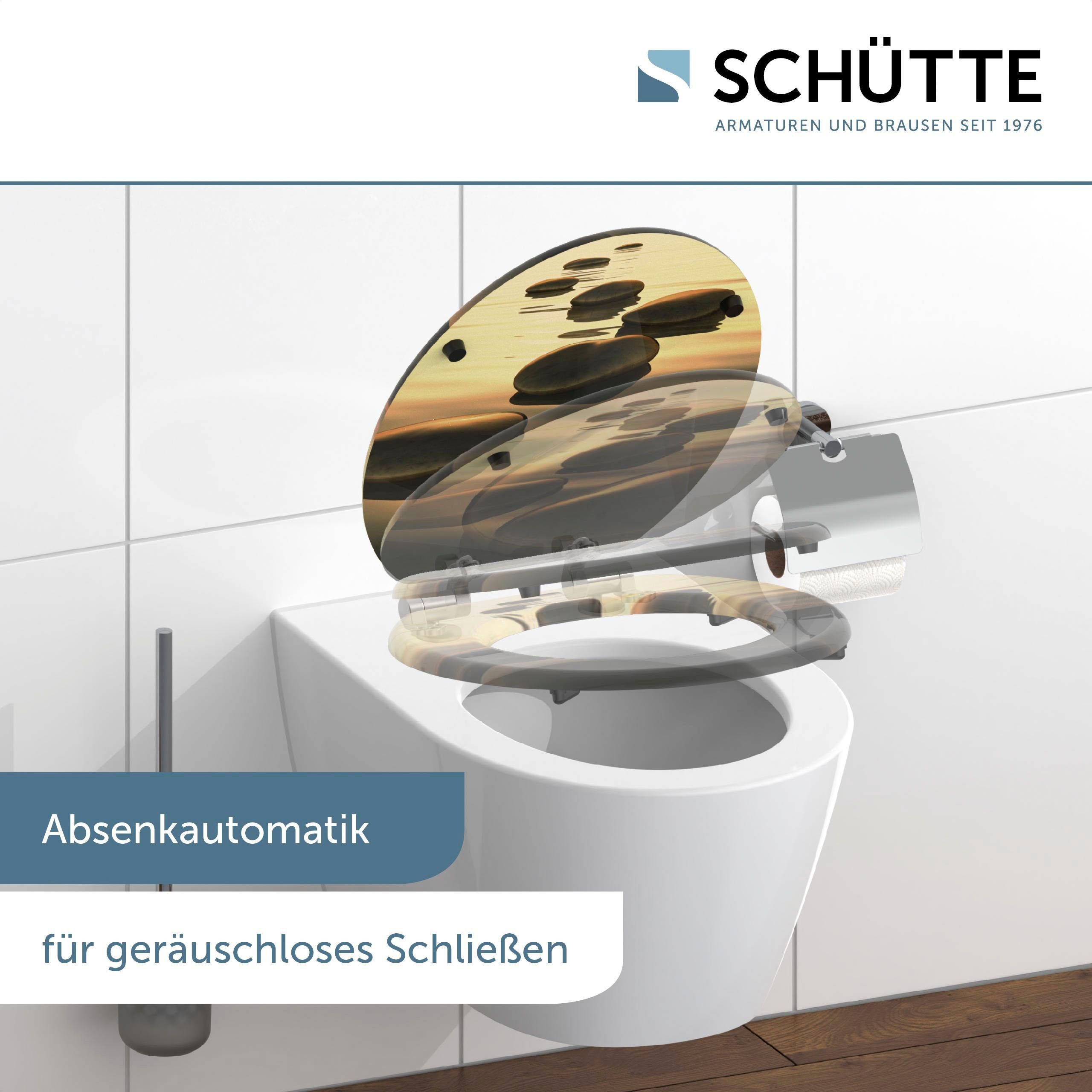 Schütte Toiletzitting Sea stone met softclosemechanisme en houten mdf-kern