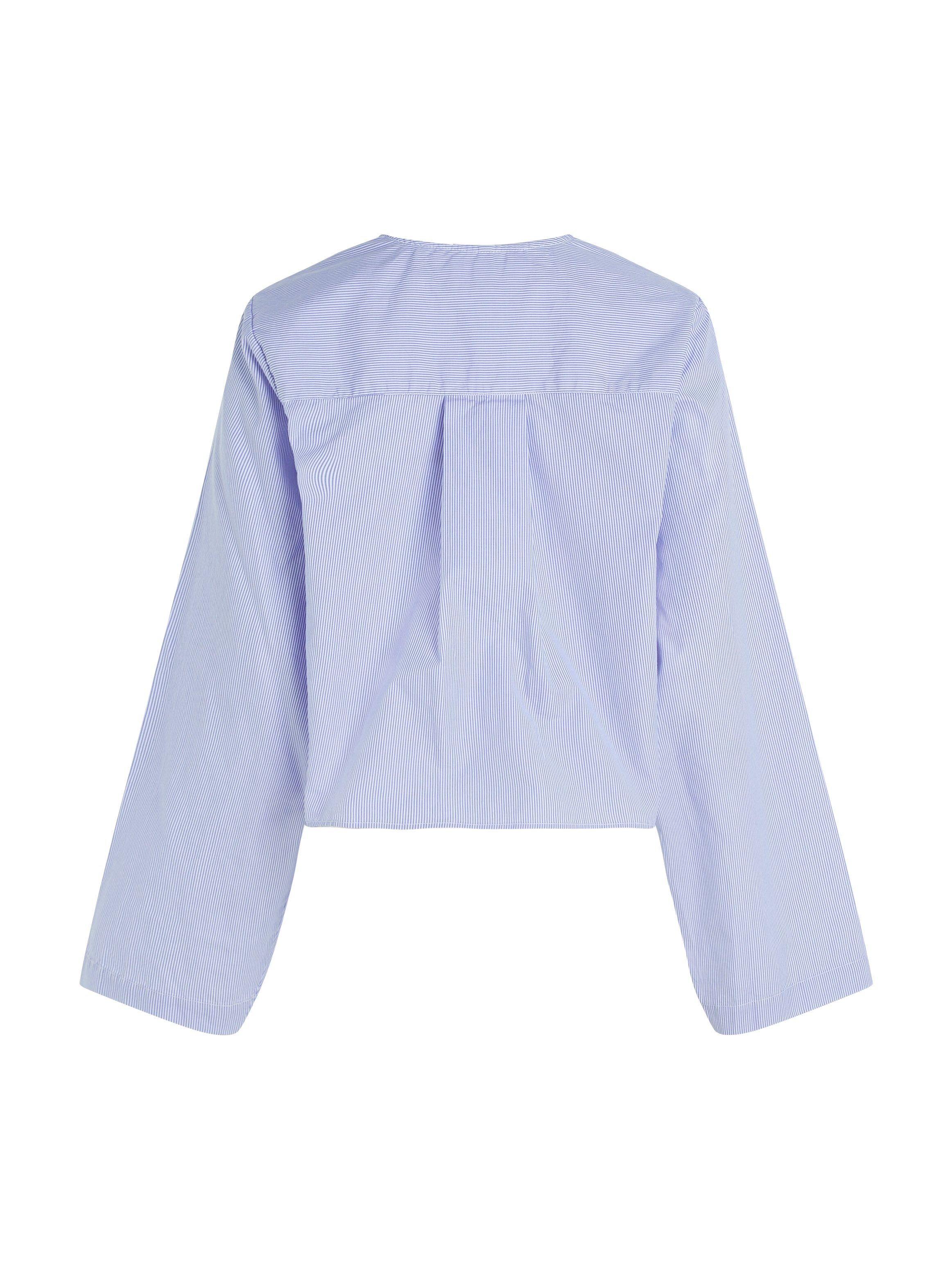 Tommy Hilfiger Overhemdblouse COTTON STP V-NECK BLOUSE