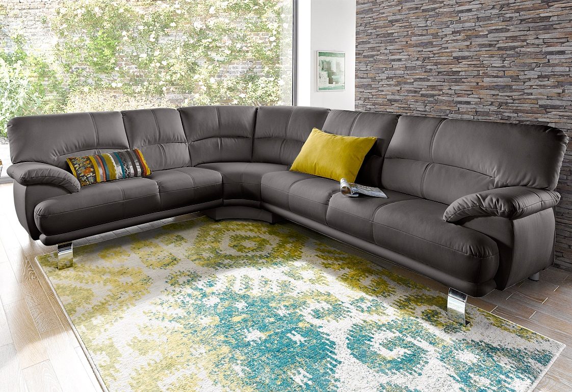 TRENDMANUFAKTUR Hoekbank Cecilia in Italiaans design, modern en comfortabel, L-vorm
