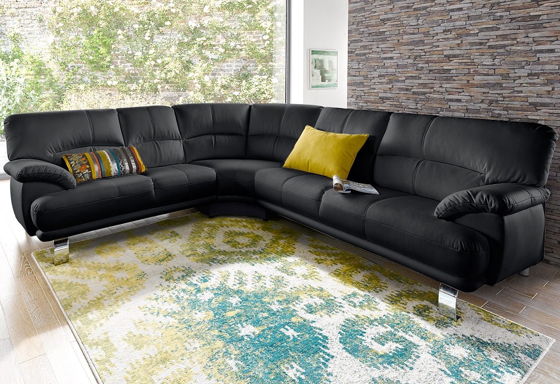 TRENDMANUFAKTUR Hoekbank Cecilia in Italiaans design, modern en comfortabel, L-vorm
