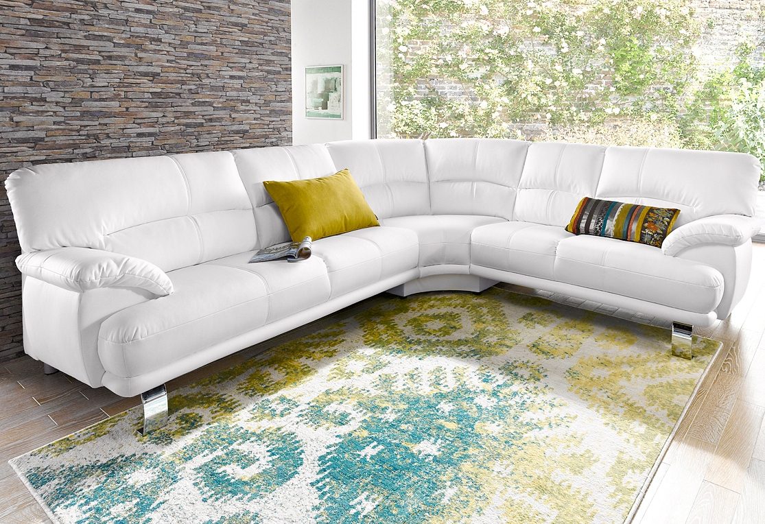 TRENDMANUFAKTUR Hoekbank Cecilia in Italiaans design, modern en comfortabel, L-vorm