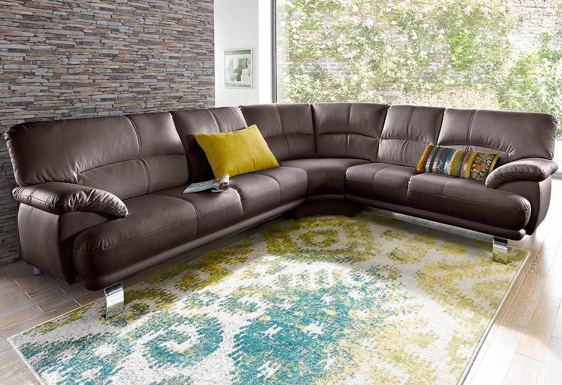 TRENDMANUFAKTUR Hoekbank Cecilia in Italiaans design, modern en comfortabel, L-vorm