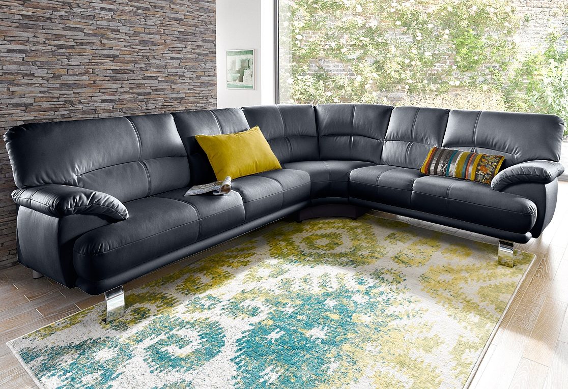 TRENDMANUFAKTUR Hoekbank Cecilia in Italiaans design, modern en comfortabel, L-vorm