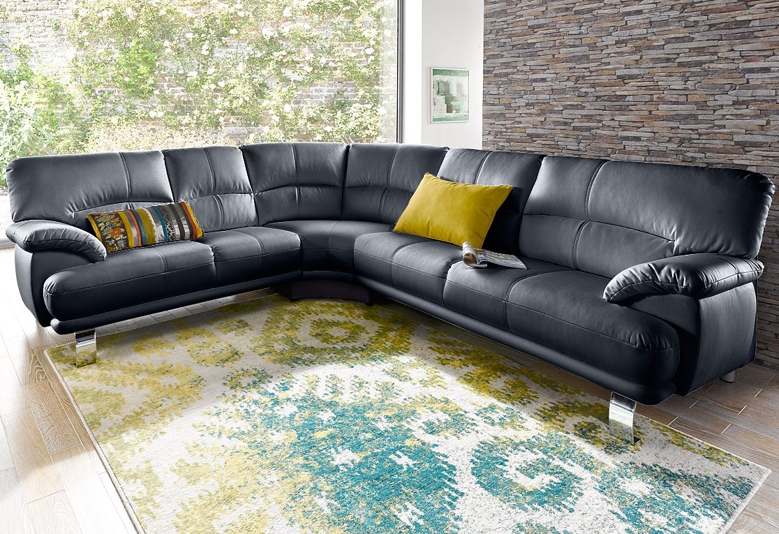 TRENDMANUFAKTUR Hoekbank Cecilia in Italiaans design, modern en comfortabel, L-vorm