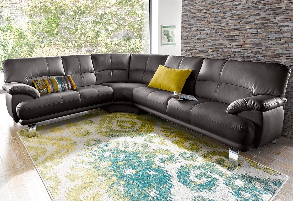 TRENDMANUFAKTUR Hoekbank Cecilia in Italiaans design, modern en comfortabel, L-vorm
