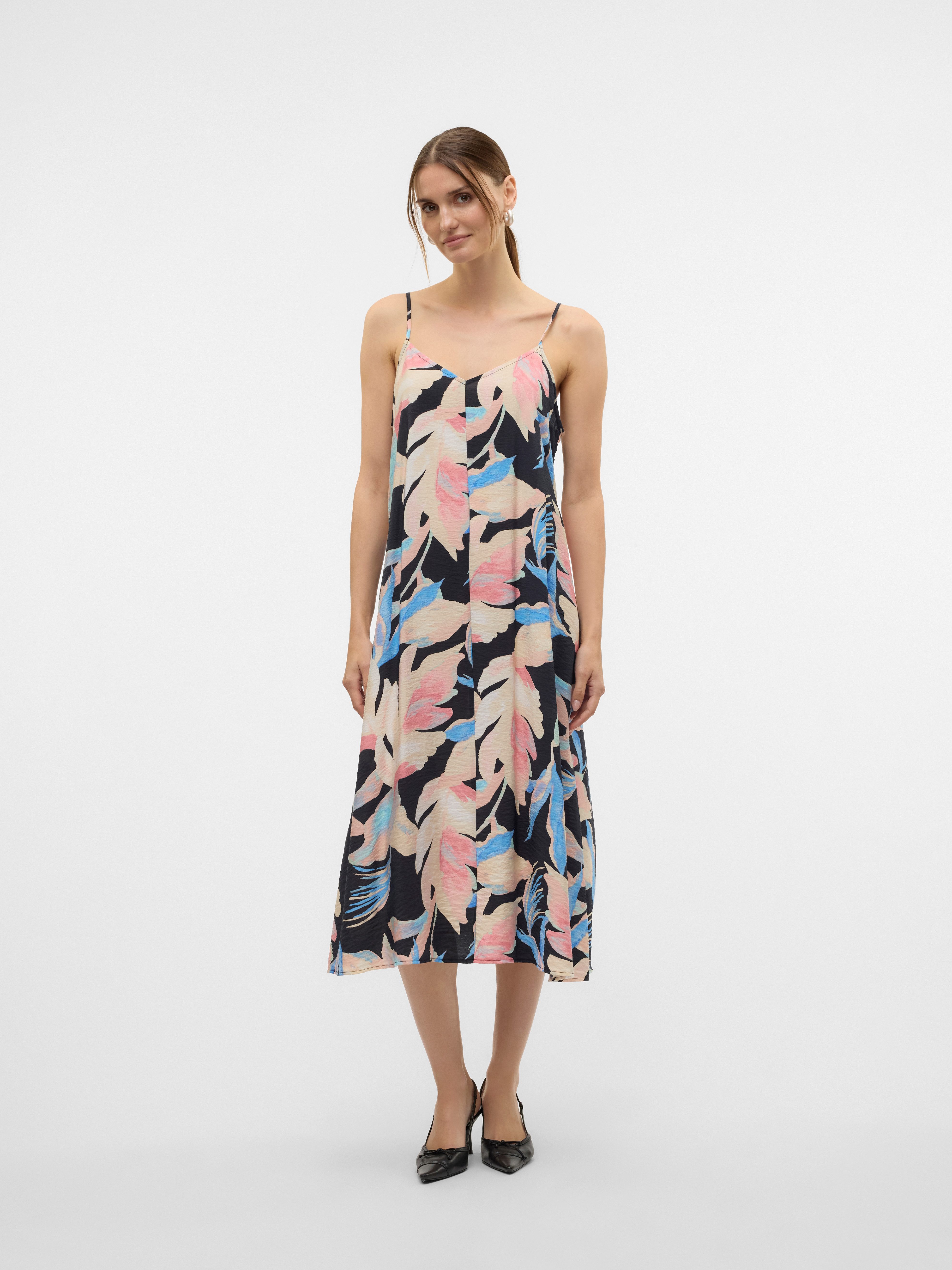 Vero Moda Jurk met spaghettibandjes VMJOSIE CALF SINGLET DRESS WVN GA NOOS