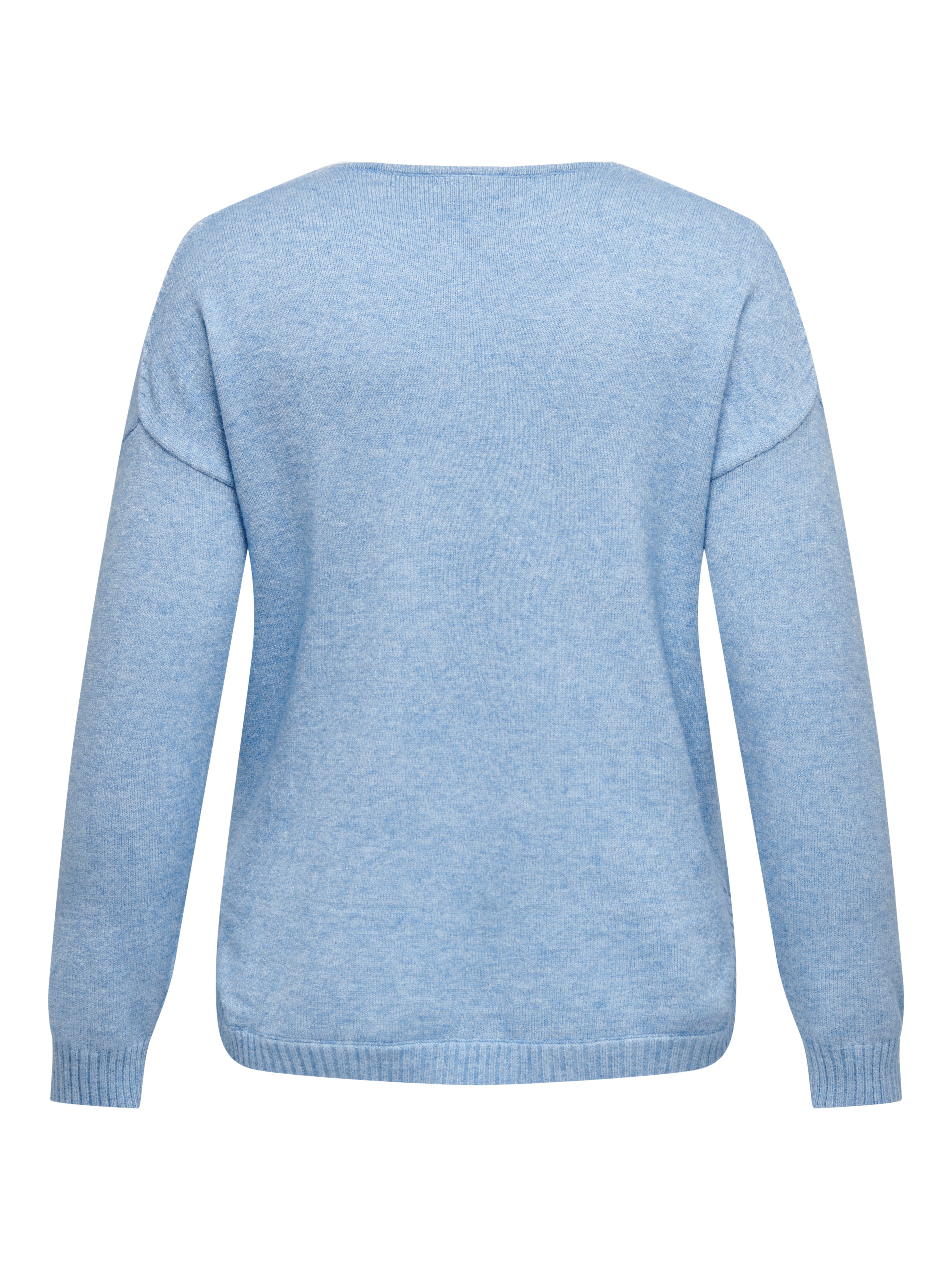 ONLY CARMAKOMA Trui met V-hals CARMARGARETA LS PULLOVER KNT NOOS