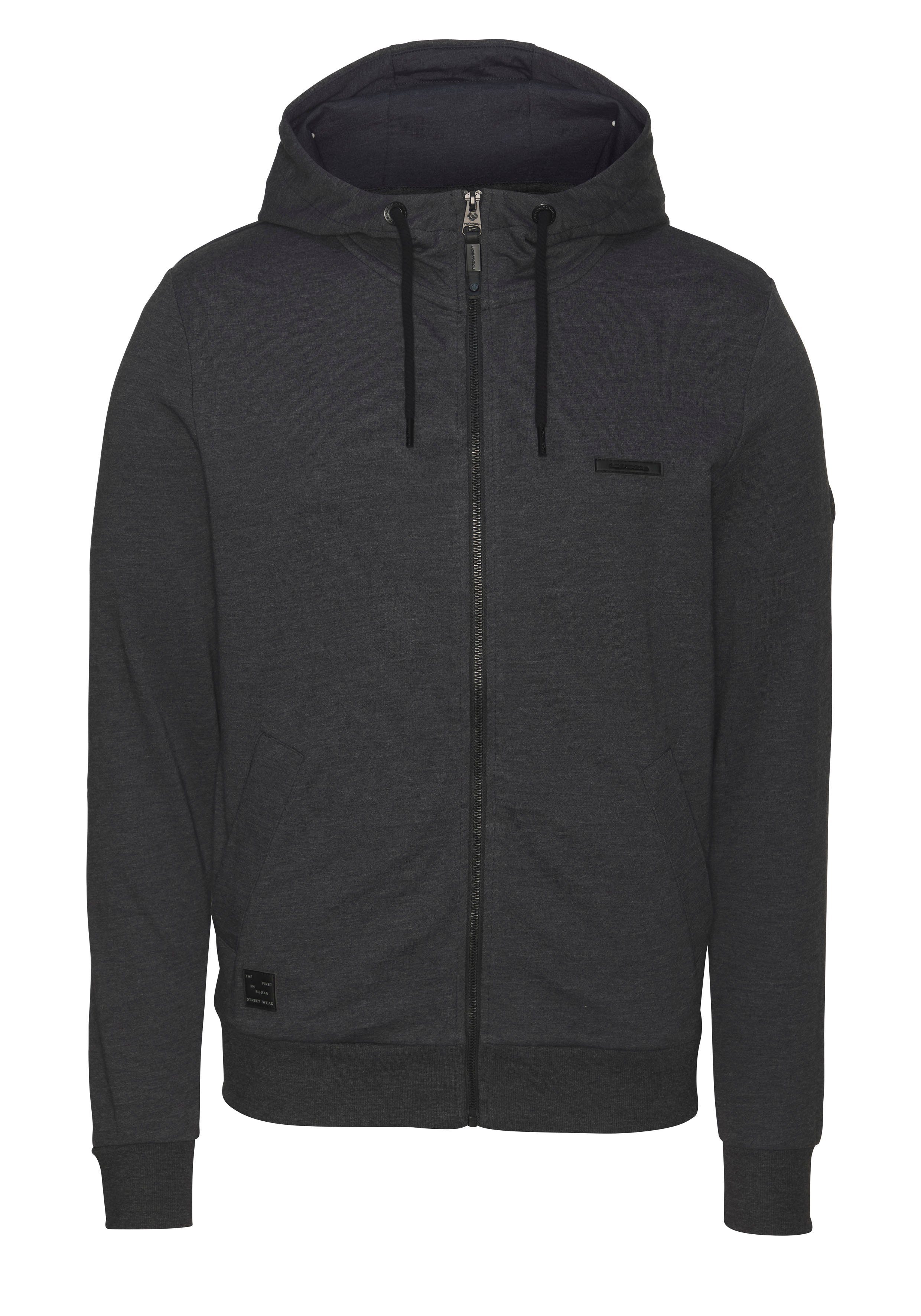Ragwear Sweatshirt PATRY CORE met capuchon en koord en doorlopende rits