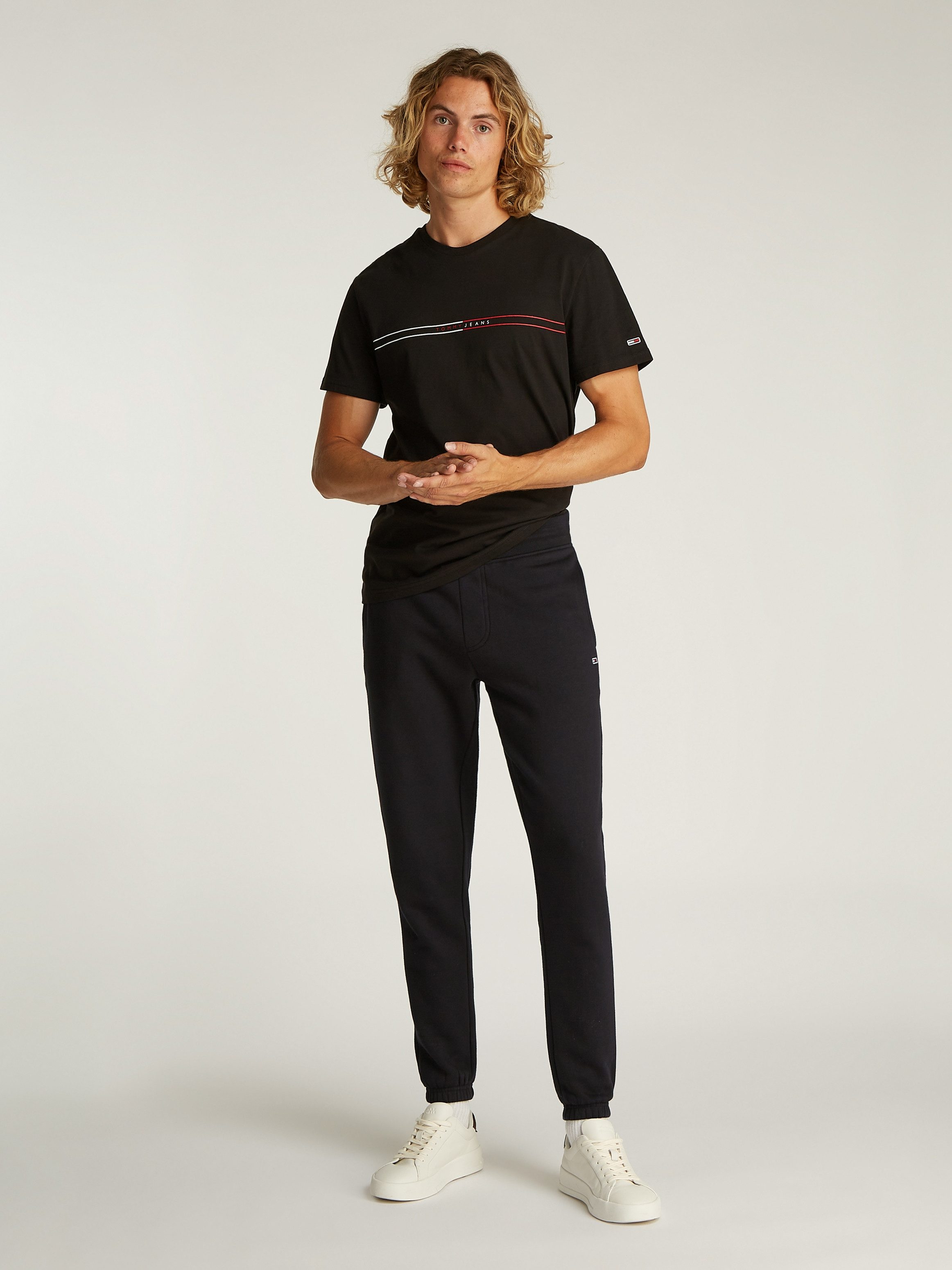 TOMMY JEANS Sweatbroek TJM SLIM S FLAG SWEATPANT