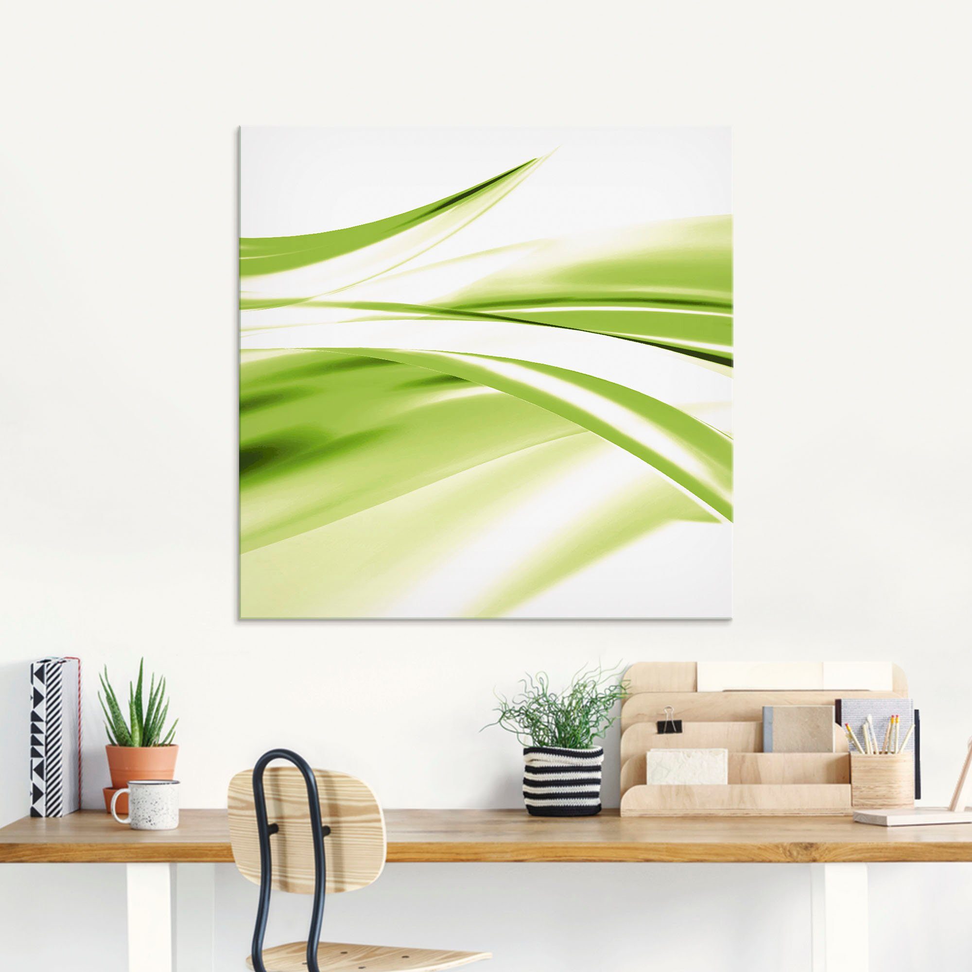Artland Print op glas Mooie golf - abstract in verschillende maten