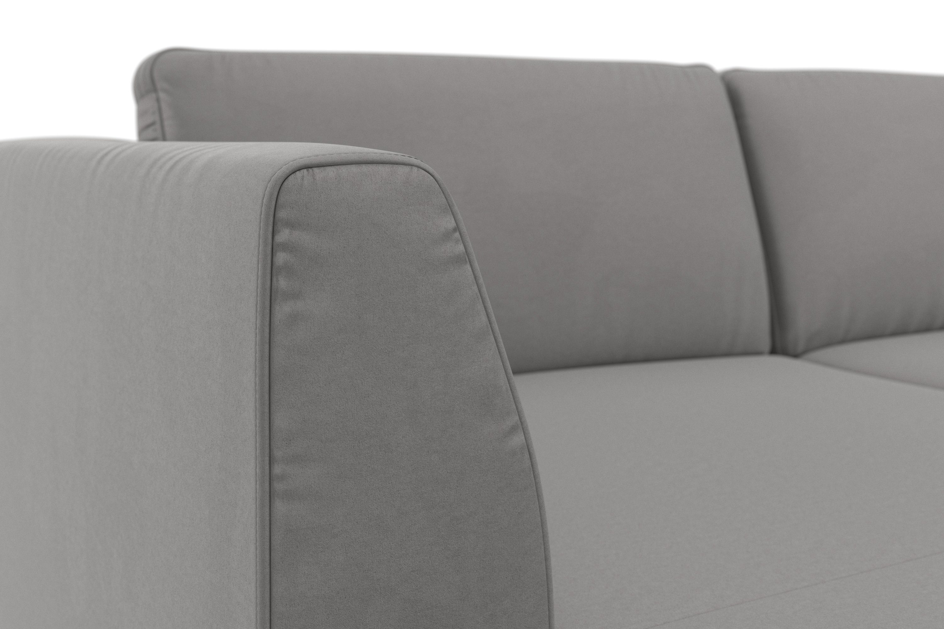sit&more Zithoek Olsen U-vorm inclusief zitdiepteverstelling, naar keuze met slaapfunctie, 15 cm hoog