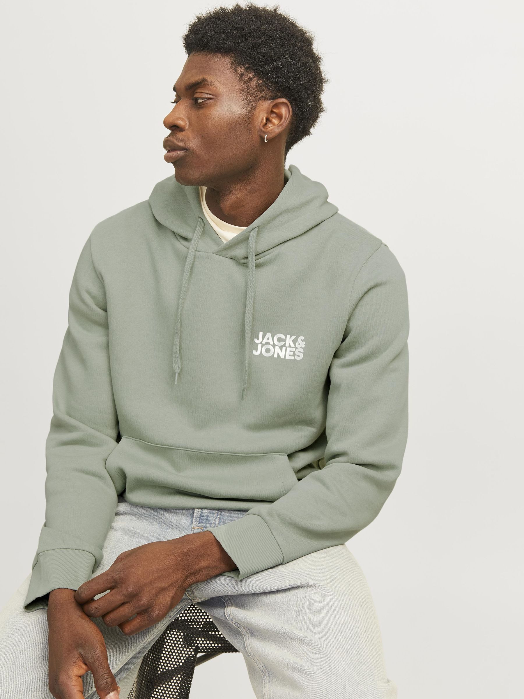 Jack & Jones Hoodie JJECORP LOGO SWEAT HOOD NOOS heren hoodies maat XS groen