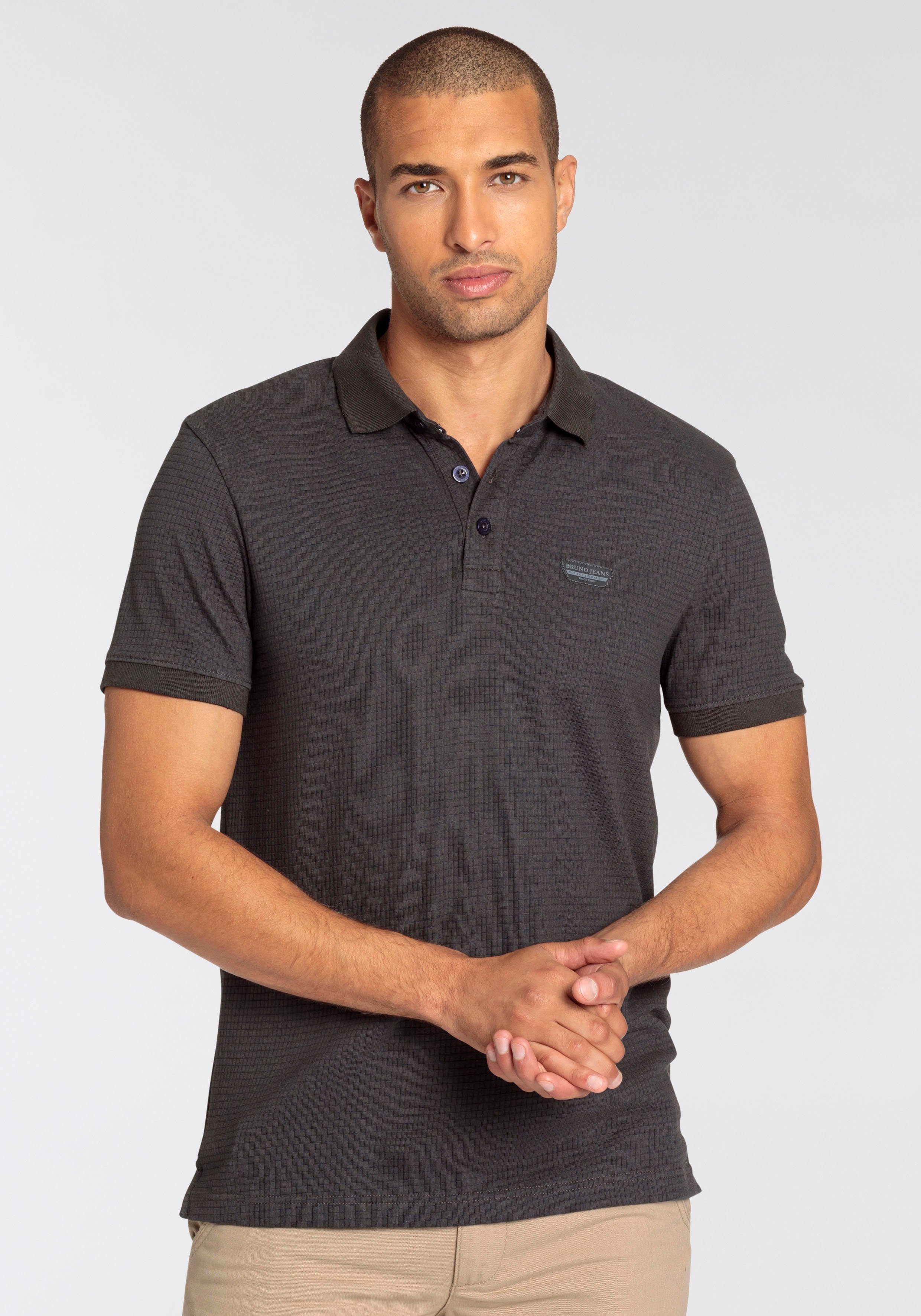 Bruno Banani Poloshirt met bijzondere materiaalsstructuur