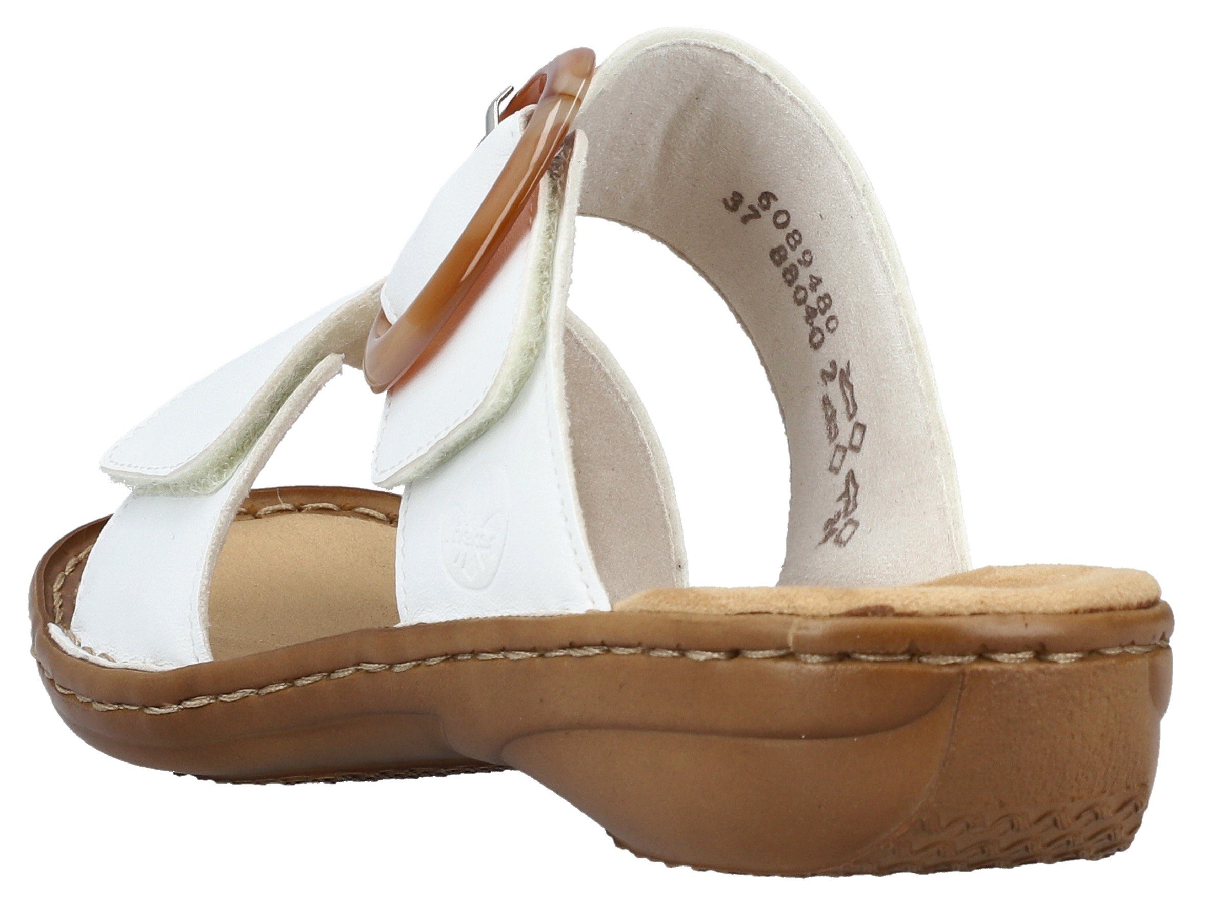 Rieker Slippers sleehak, zomerschoen, slippers met grote siergesp