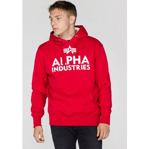 Alpha Industries Foam Print Hoody Speed Red