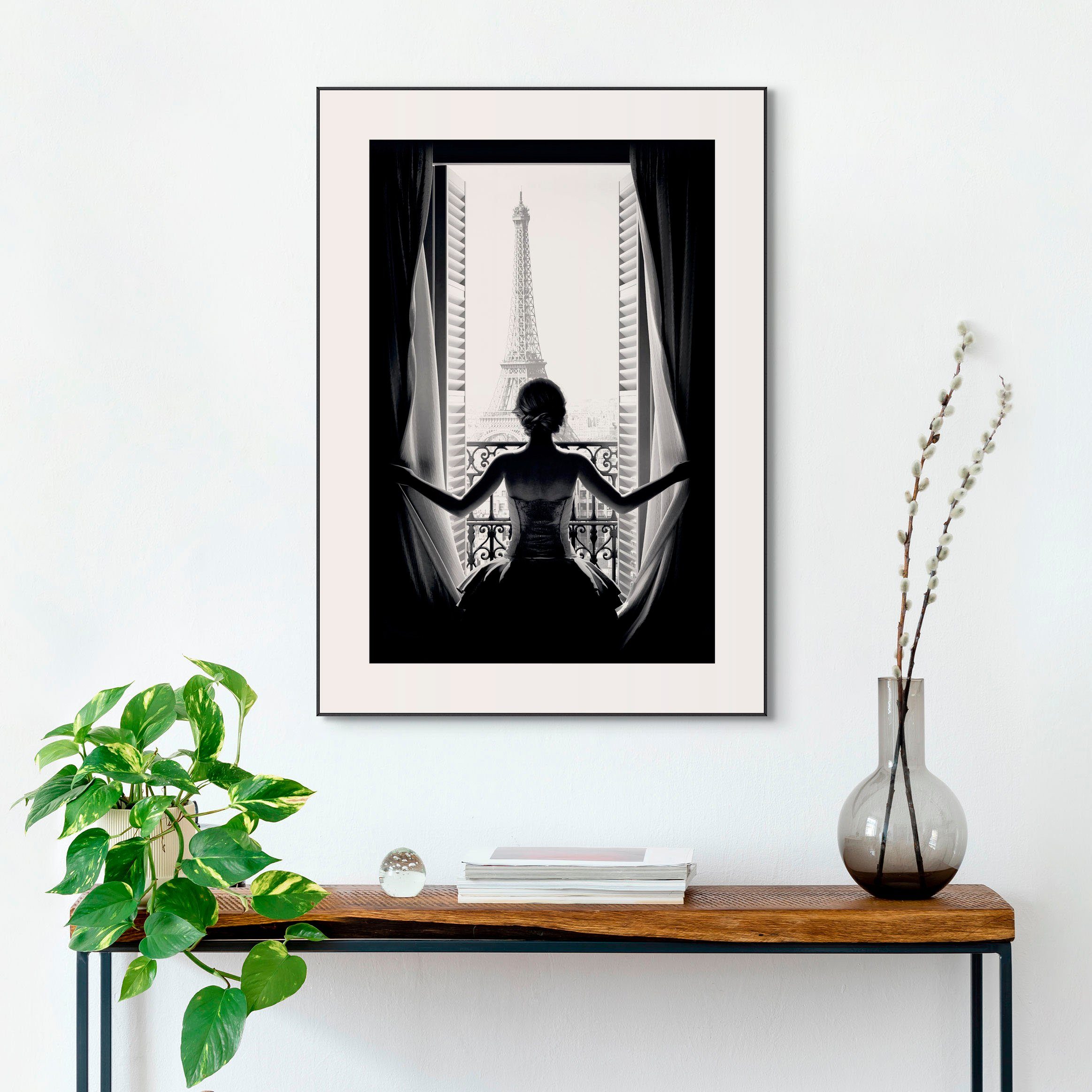 Reinders! Artprint met lijst Parijs Balcony