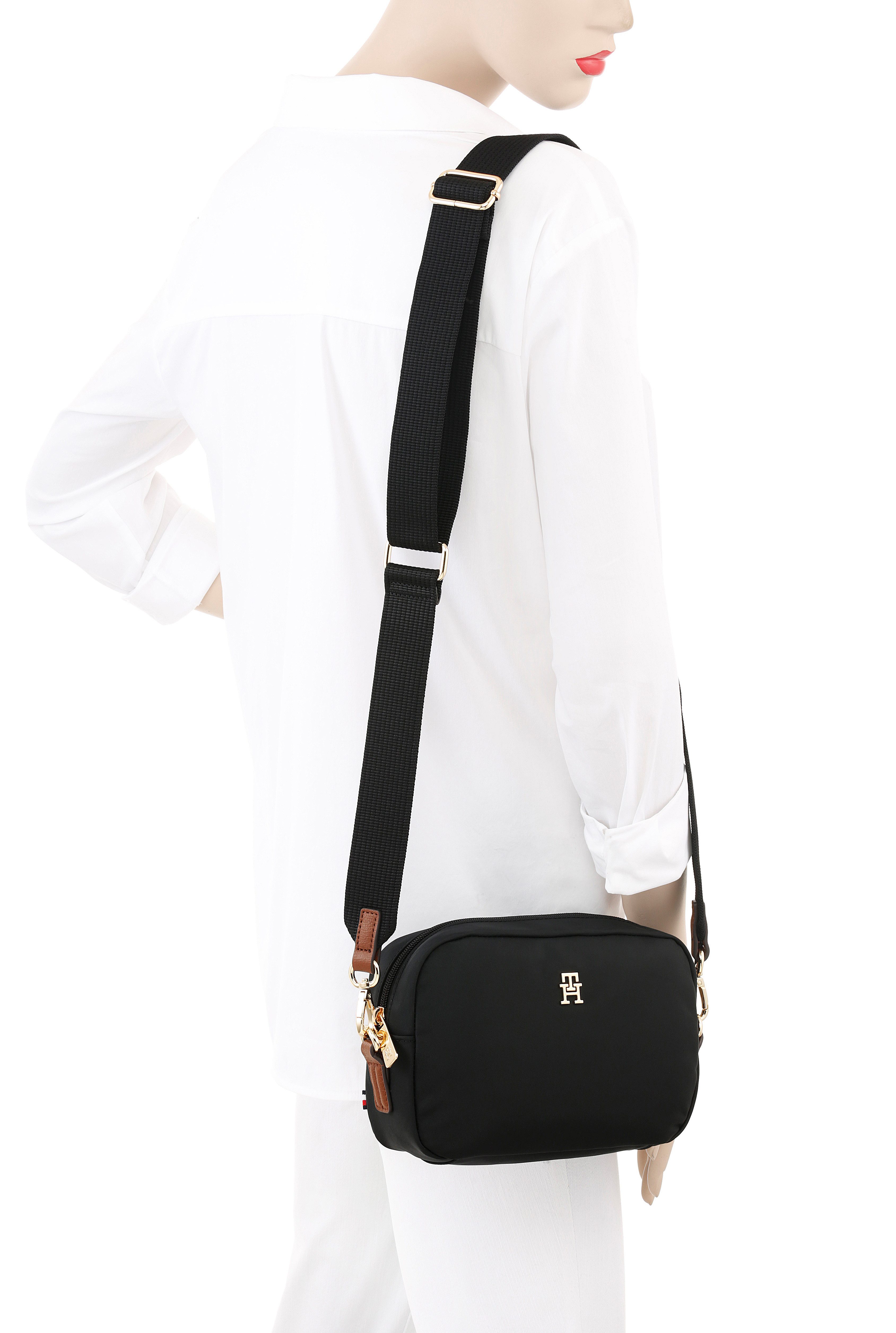 Tommy Hilfiger Minibag POPETTE CAMERA BAG , dames schoudertas met th-sieraad