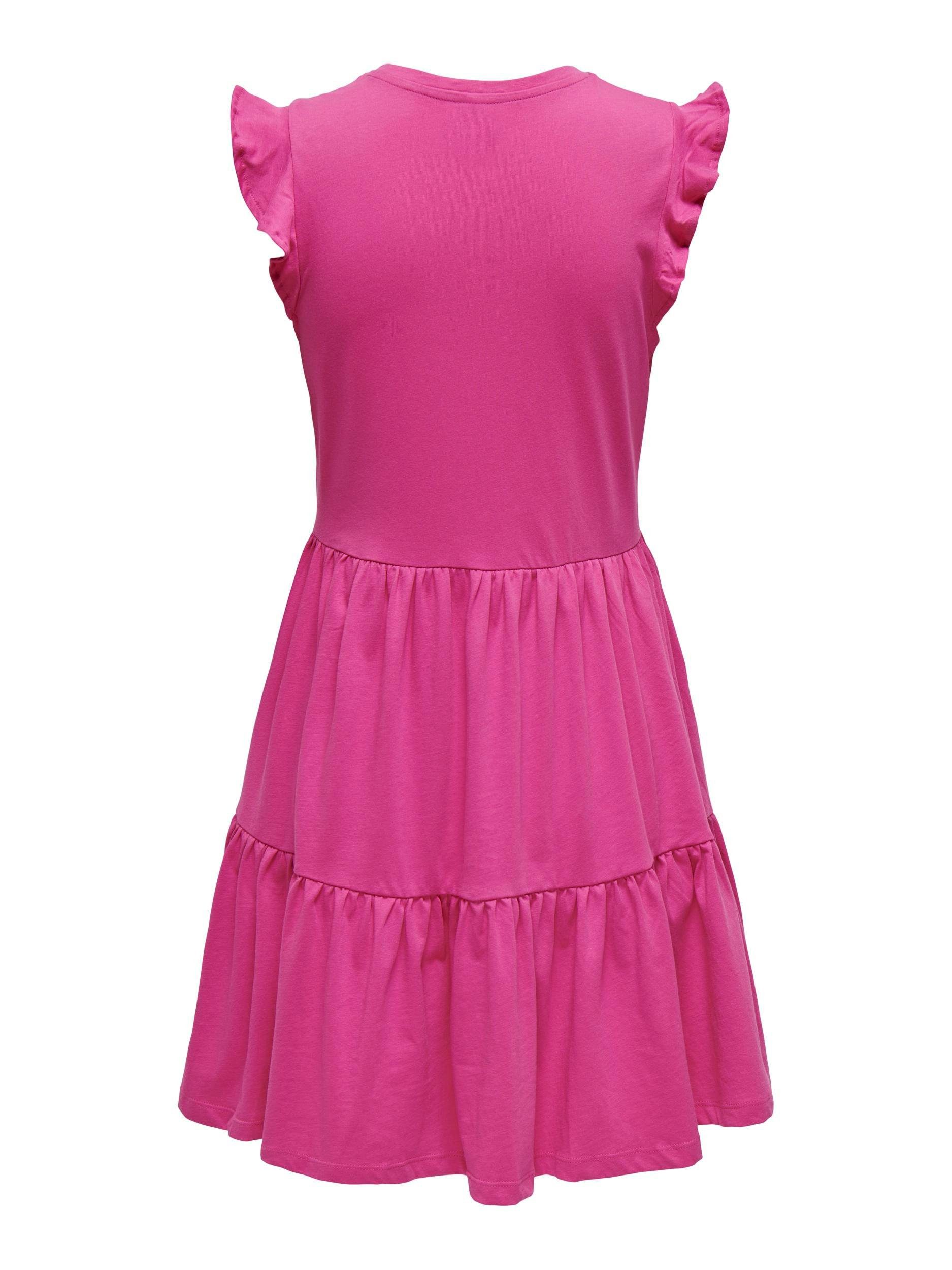 Only Jerseyjurk ONLMAY CAP SLEEVES FRILL DRESS