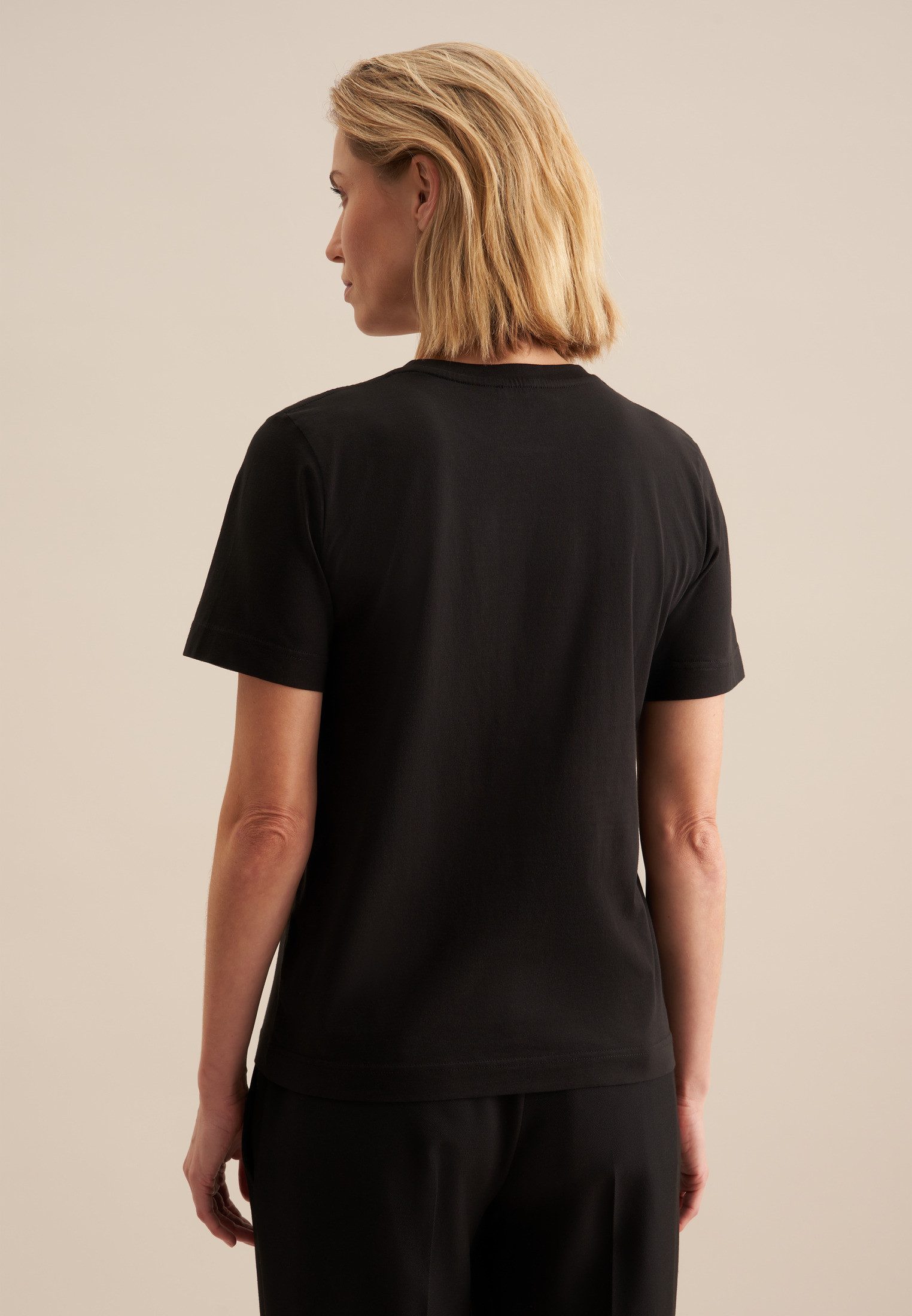 seidensticker T-shirt 1/2 ronde hals uni