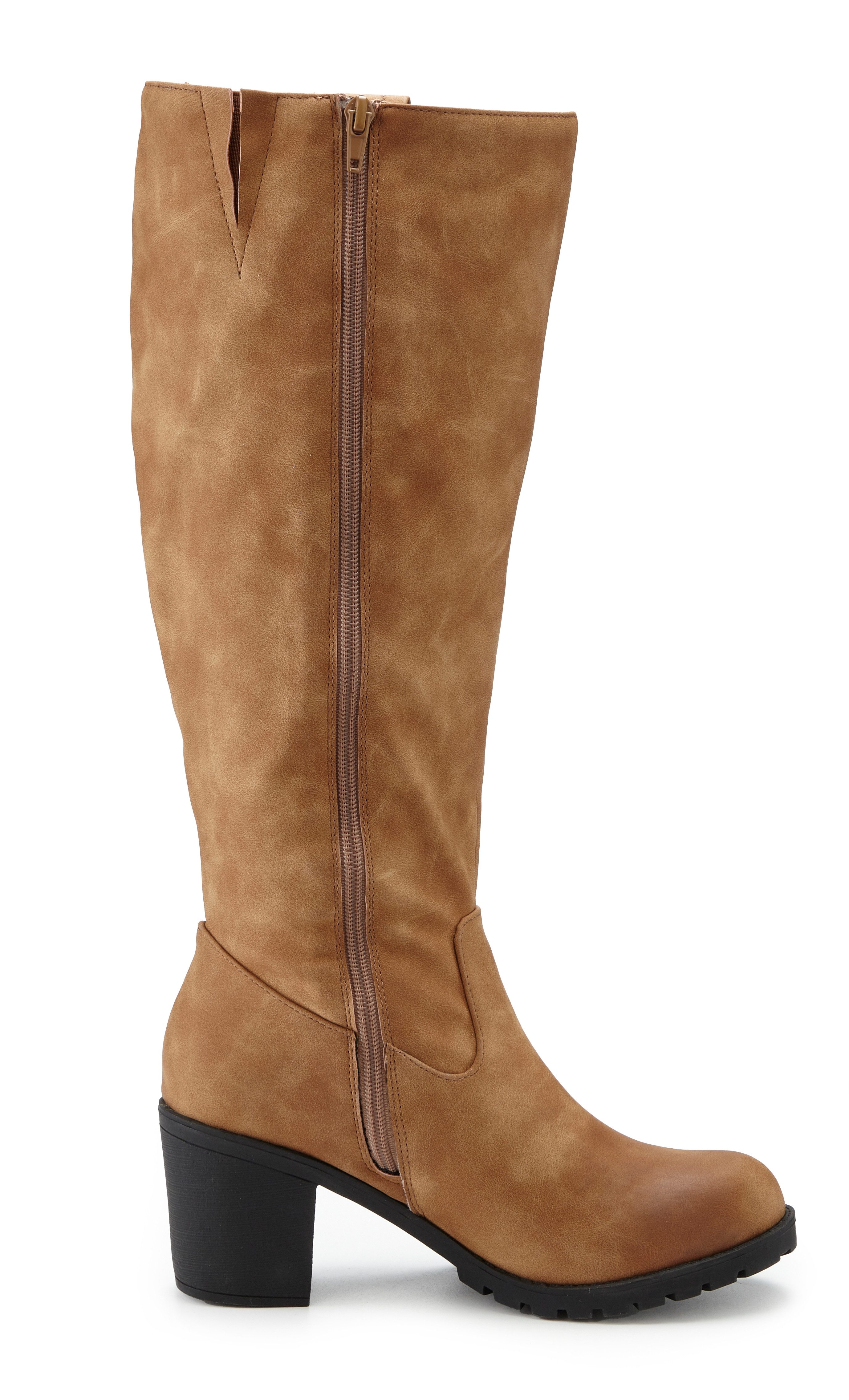 Lascana Laarzen met wijde schacht Laarzen, enkellaars, lange laars, blokhak, cowboystijl VEGAN