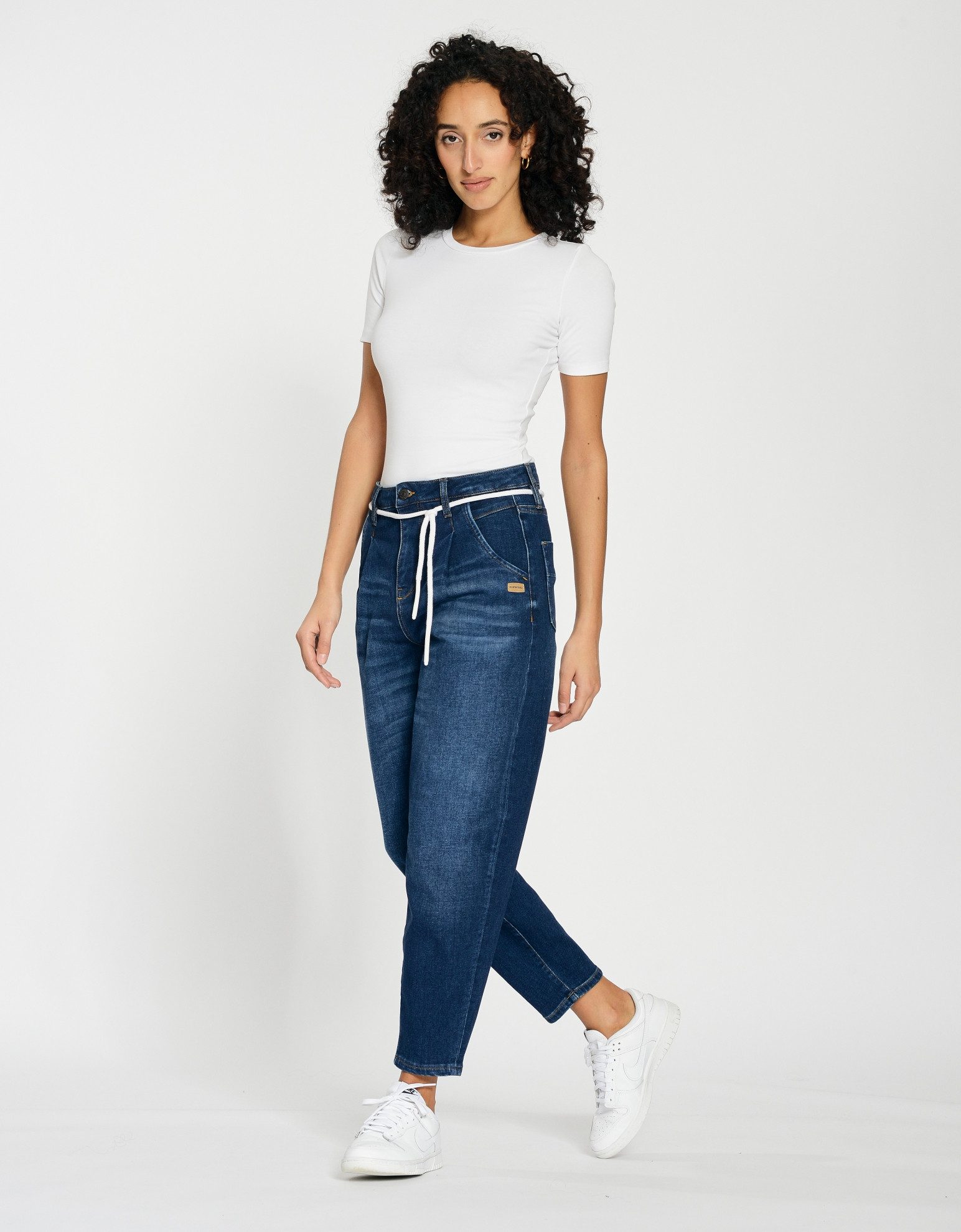 GANG Joggingbroek 94SILVIA JOGGER zachte sweat denim