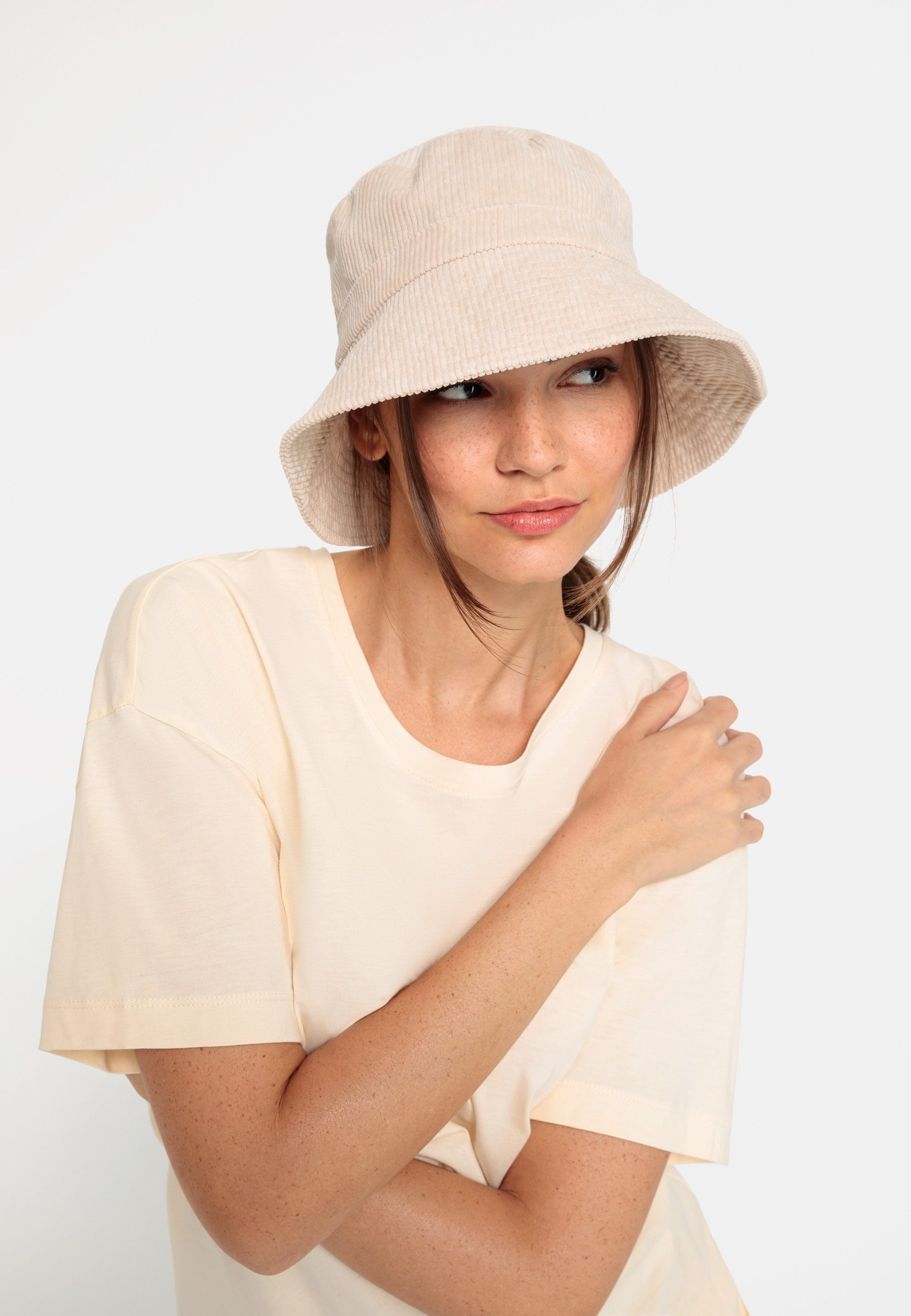 LSCN by LASCANA Vissershoed Outdoorhoed bucket hat zomerhoed in cord-optiek