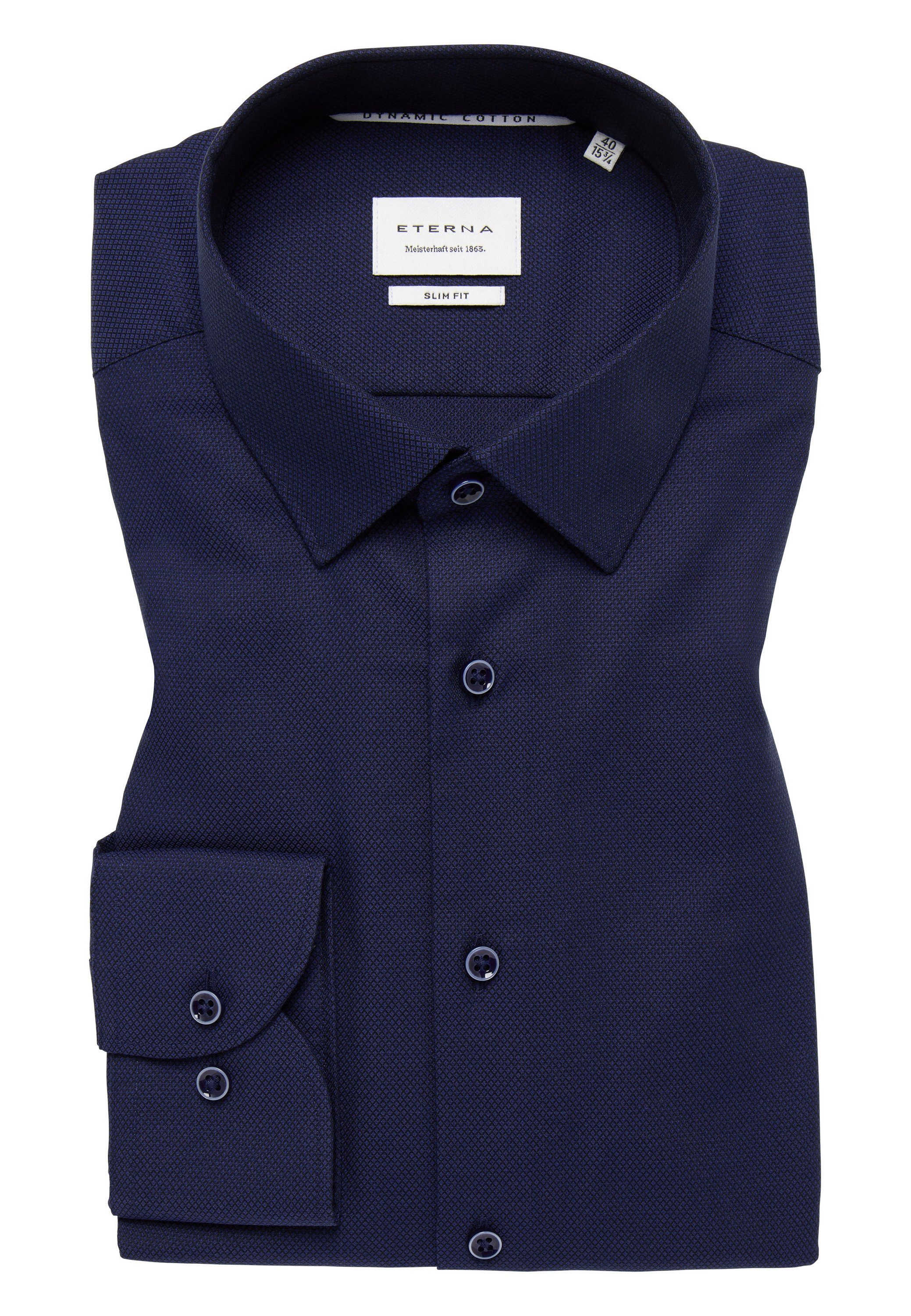 Eterna Overhemd met lange mouwen Slim fit NON IRON (strijkvrij)