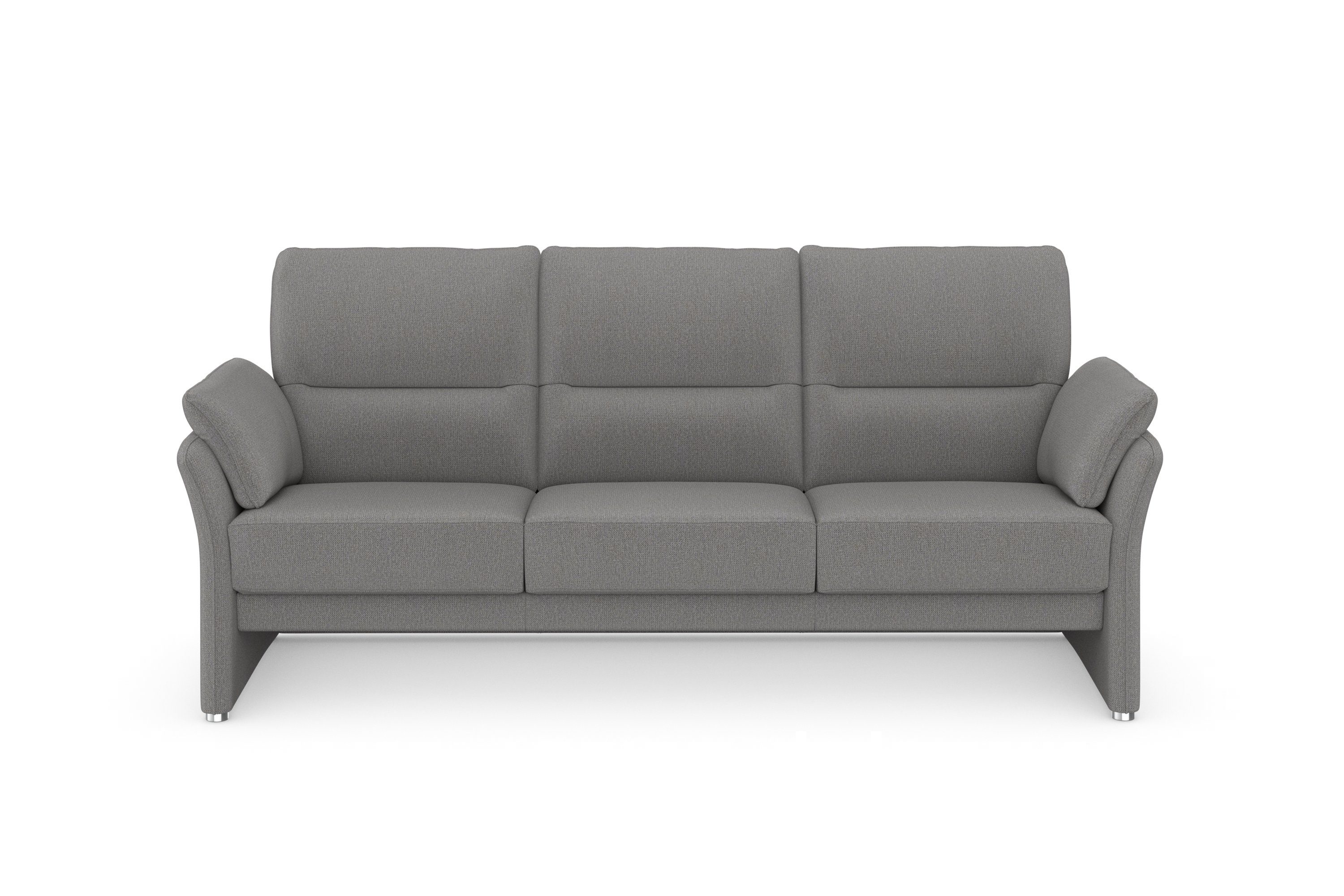 DOMO collection 3-zitsbank Pina tijdloos en elegant, smalle armleuningen, compacte afmetingen