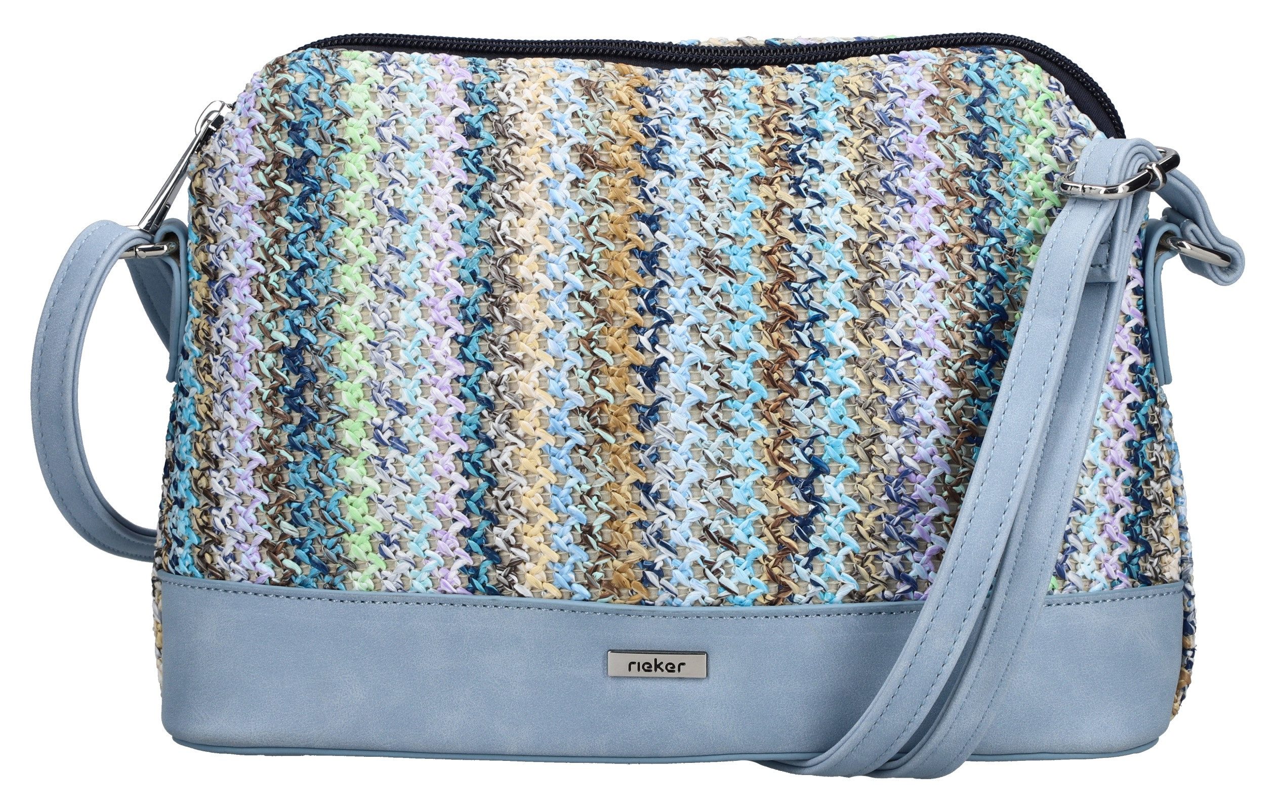 Rieker Schoudertas , schoudertas, dames tas met verstelbare schouderband dames schoudertassen maat 18 cm blauw