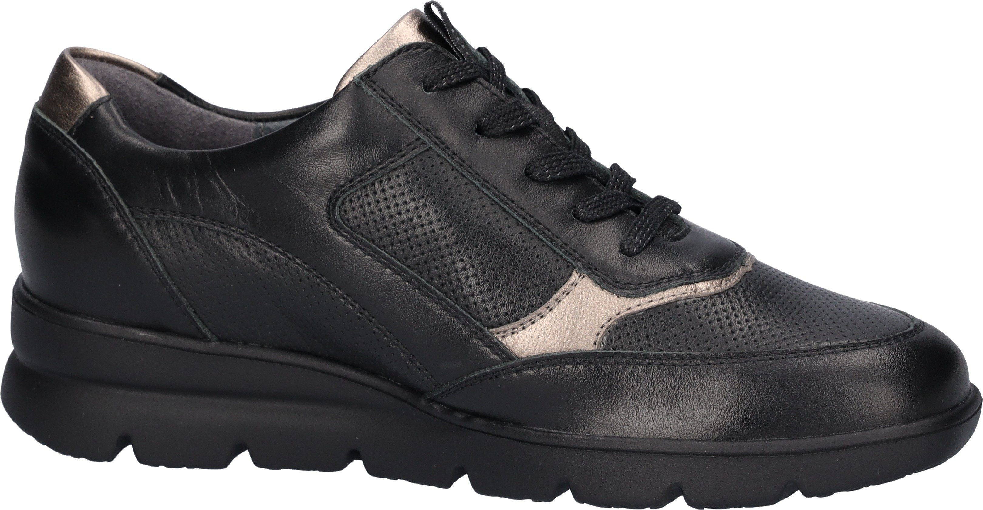 Waldläufer Sneakers H-Bruni , vrijetijdsschoen, lage schoen, veterschoen in comfortabele breedte g (= wijd)