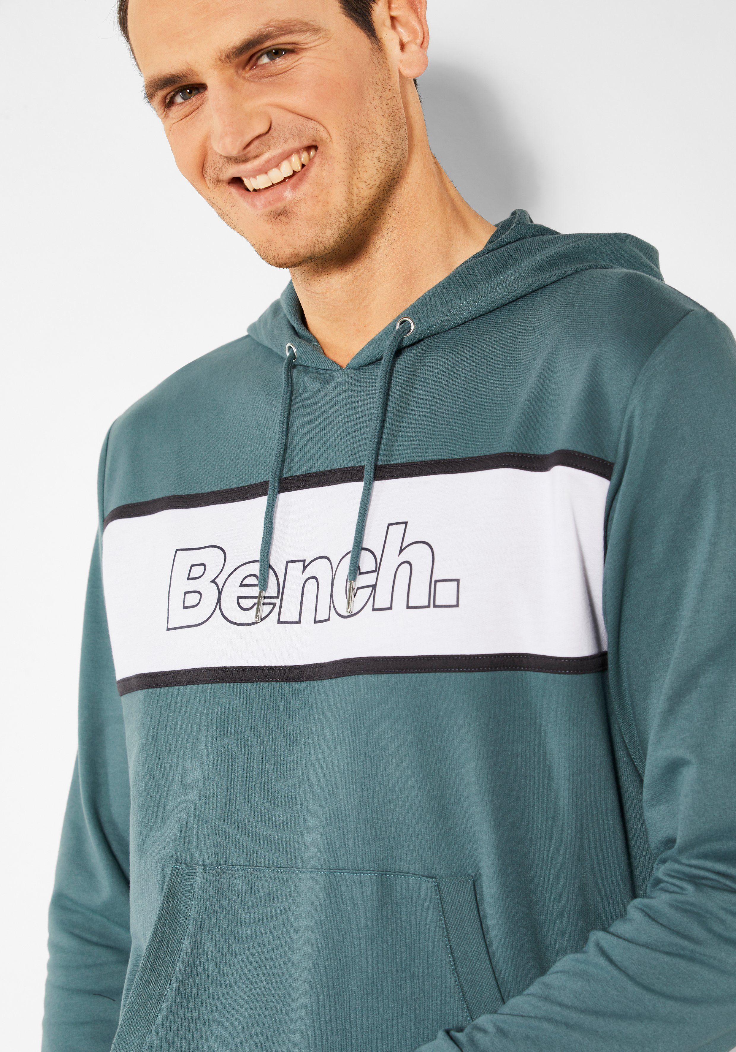 Bench. Loungewear Hoodie Langarm, sweatshirt met ronde hals en capuchon, katoenmix