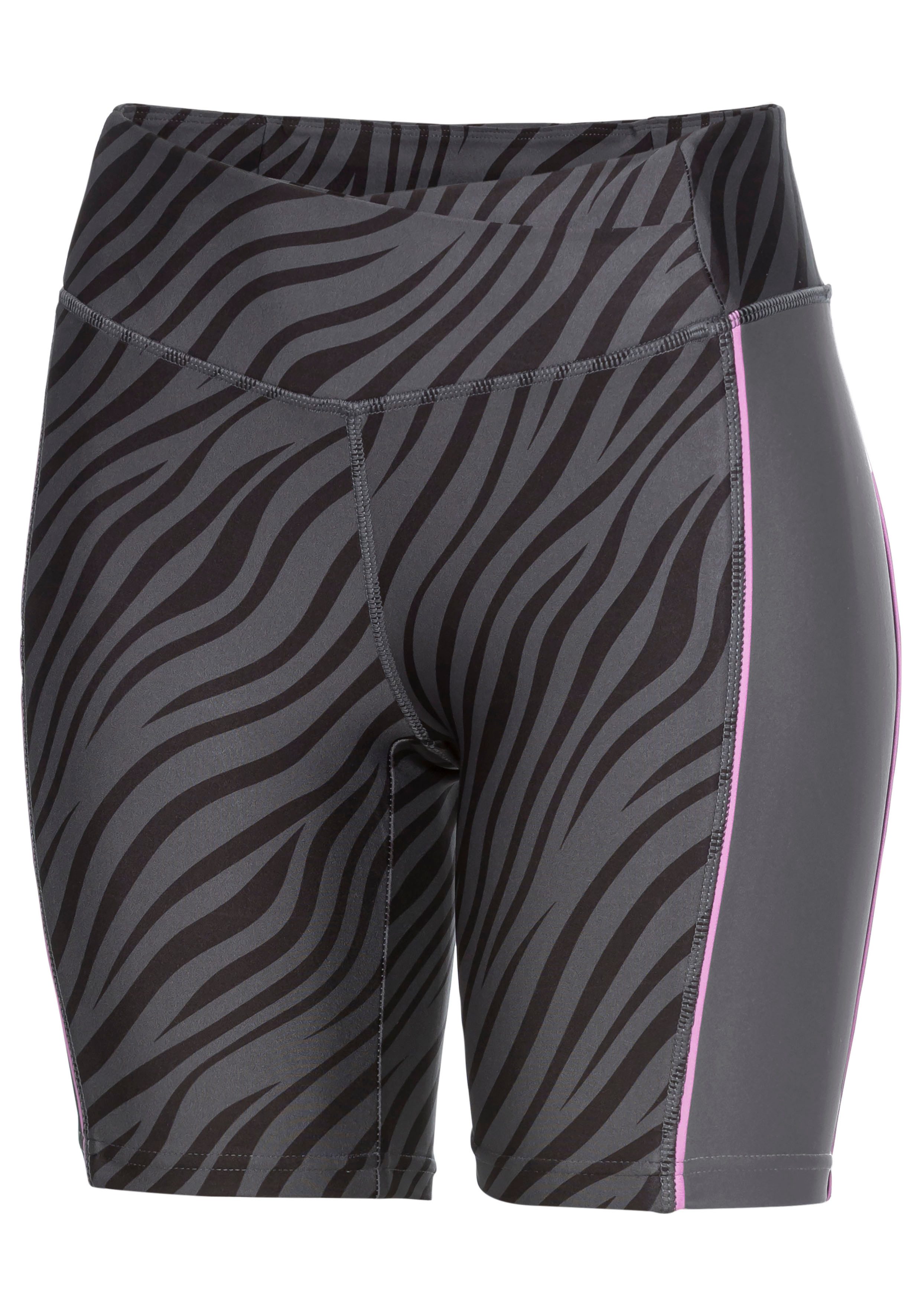 active by Lascana Short -Sportshorts Korte broek Sportshorts met subtiele zebraprint