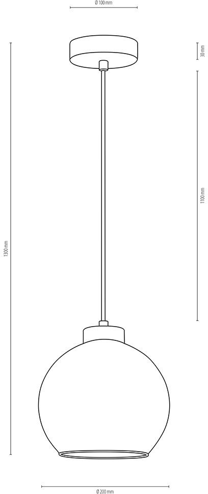 BRITOP LIGHTING Hanglamp Lagune Natuurproduct van eikenhout, duurzaam, hoogwaardige glazen kap (1 stuk)