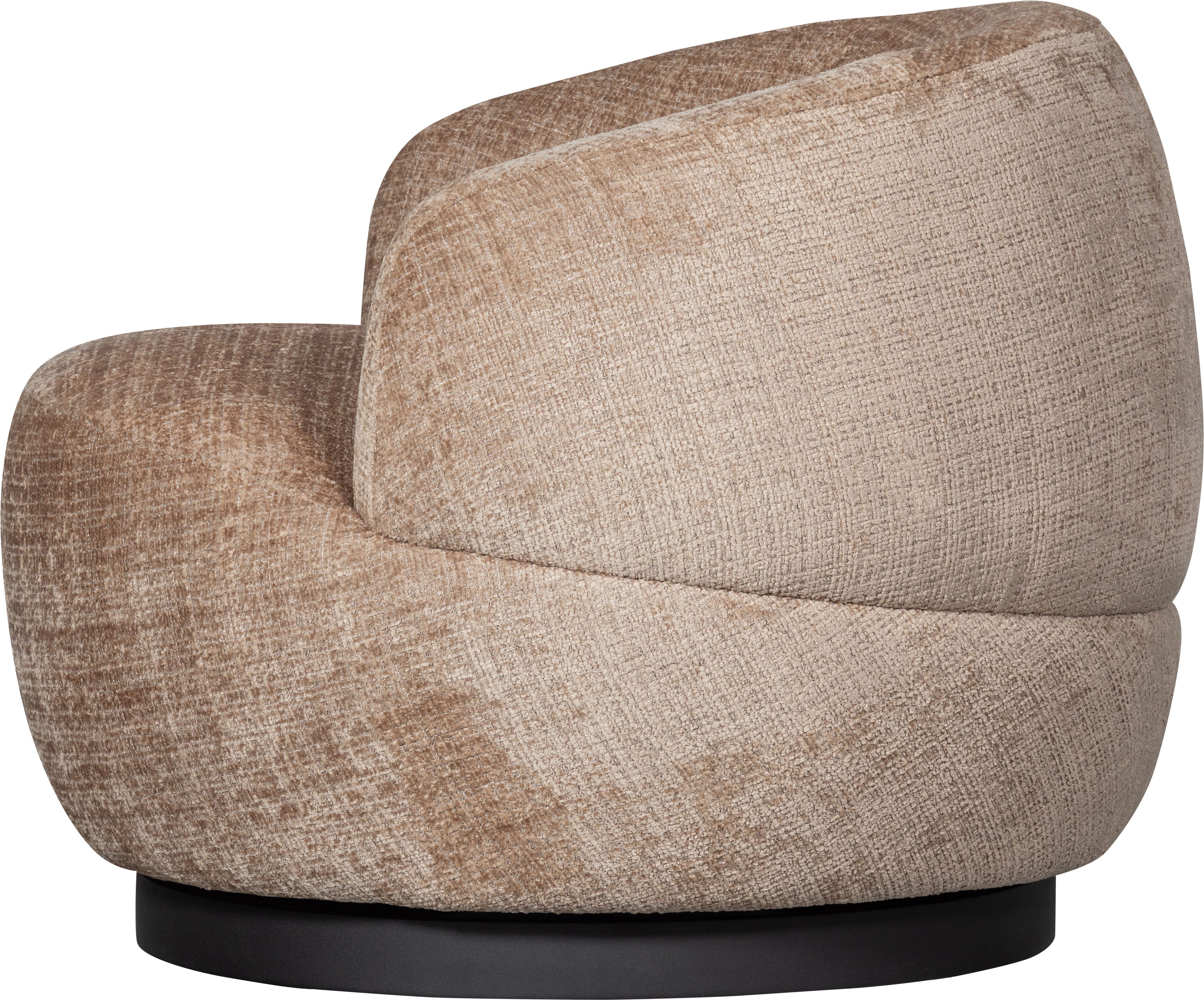 WOOOD Draaibare fauteuil Woolly ronde vorm, in elke richting draaibaar! breedte 84 cm