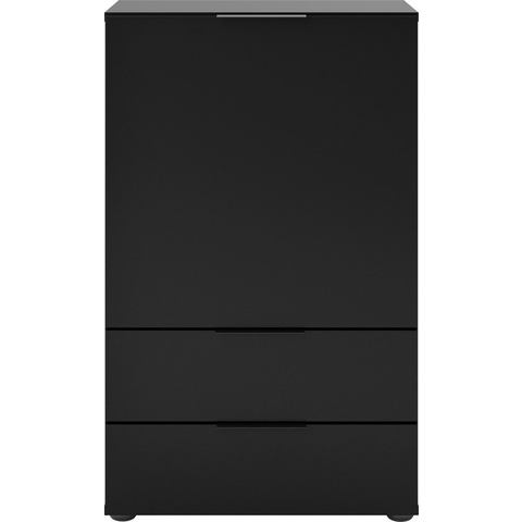 FMD Kast met lade en deuren 49,7x31,7x81,3 cm zwart