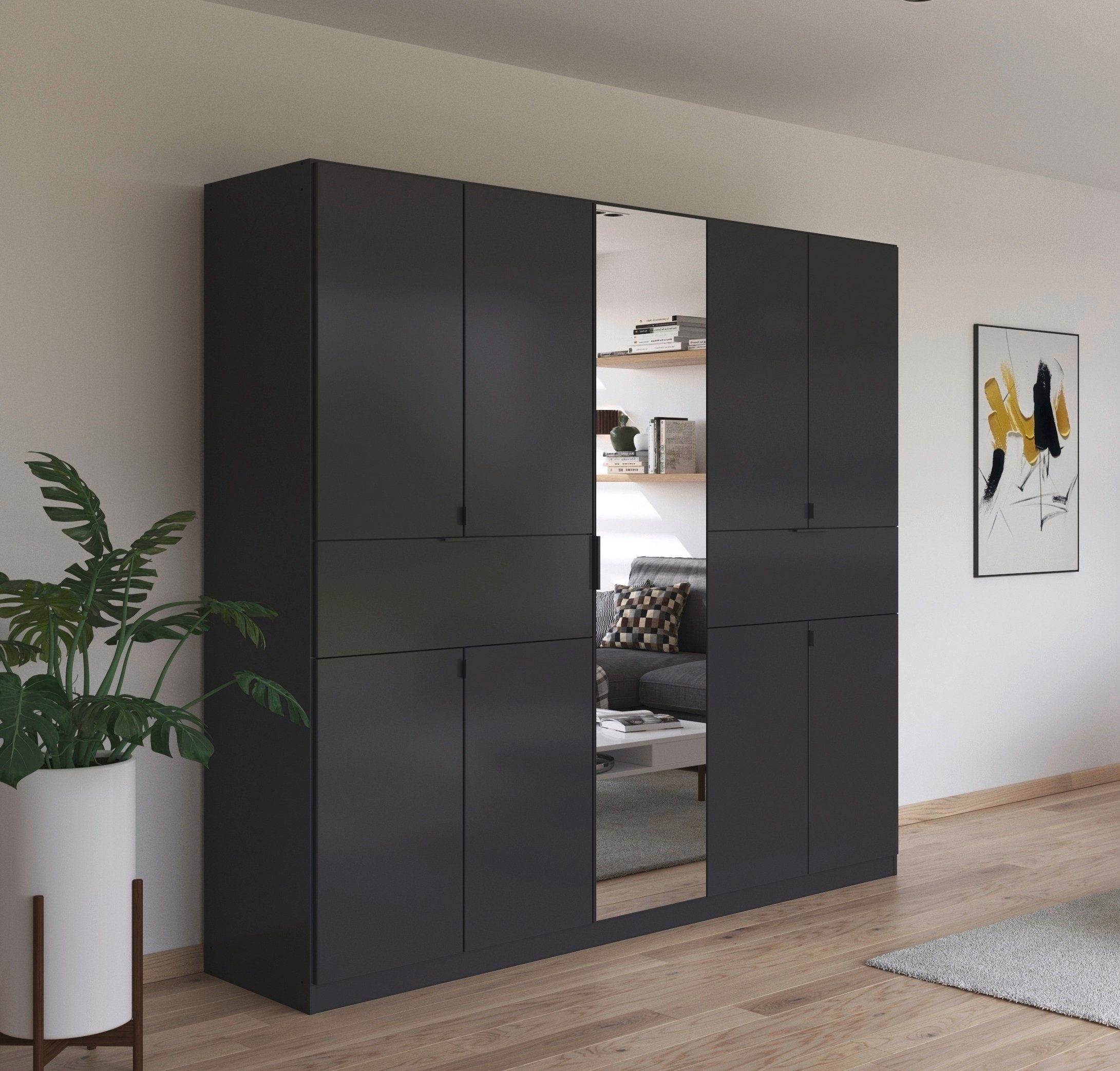 rauch Draaideurkast Kledingkast kast garderobe waskast TICAO met 2 ruime lades, veel opbergruimte made in germany
