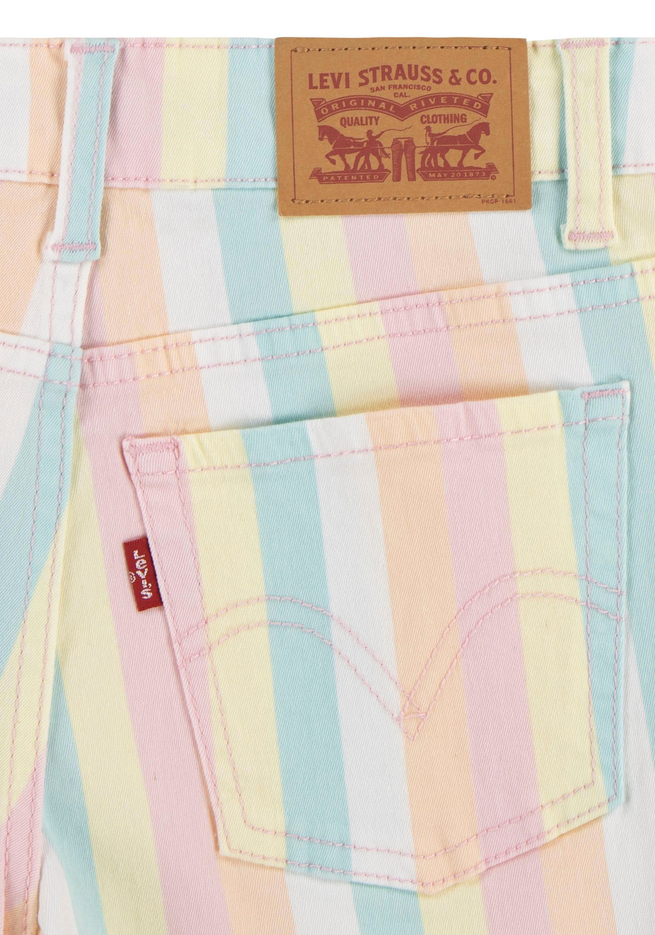 Levi's Kidswear Short met gekleurd streepjespatroon voor meisjes