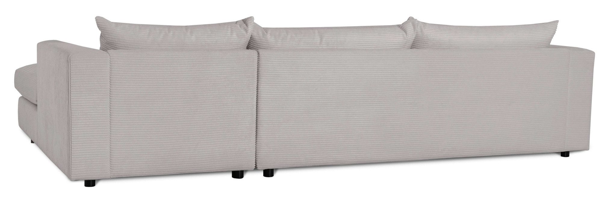 LeGer Home by Lena Gercke Hoekbank Avelina Breedte 297 cm, in cord- en chenille-stof, rugkussen met veren (2-delig)