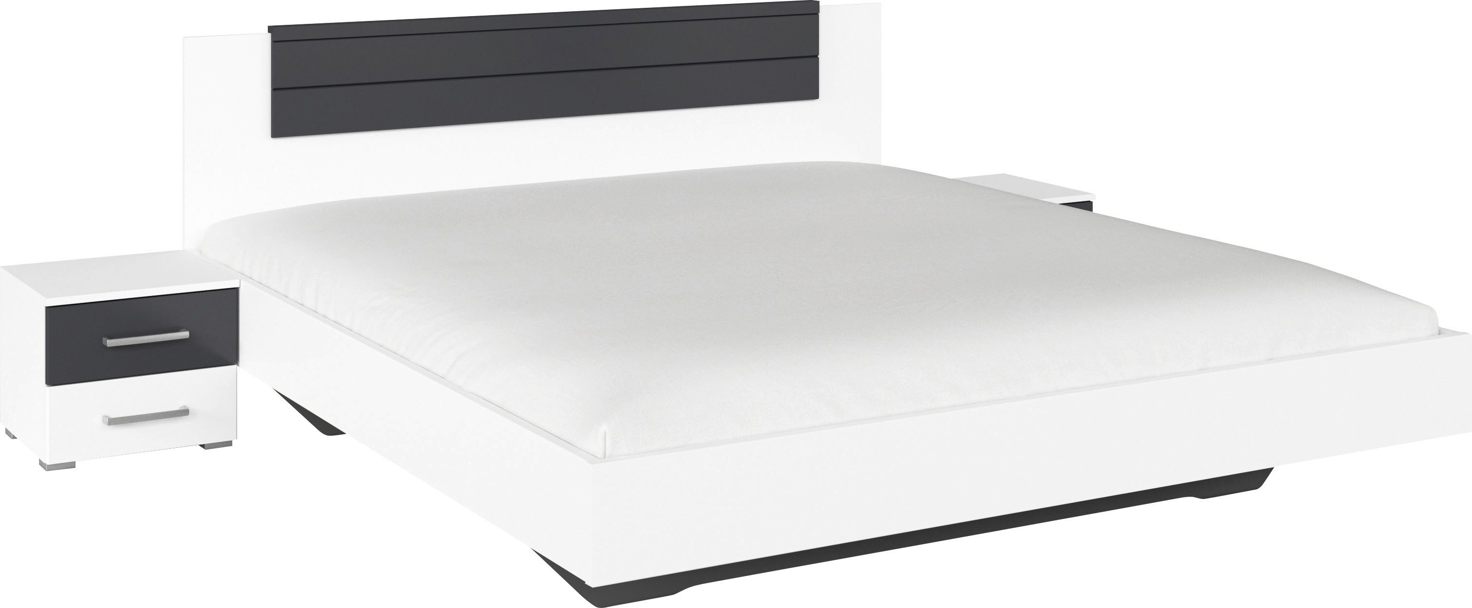 rauch Ledikant Tweepersoons futonbed BARCELONA in zwevende look (set, 3-delig)