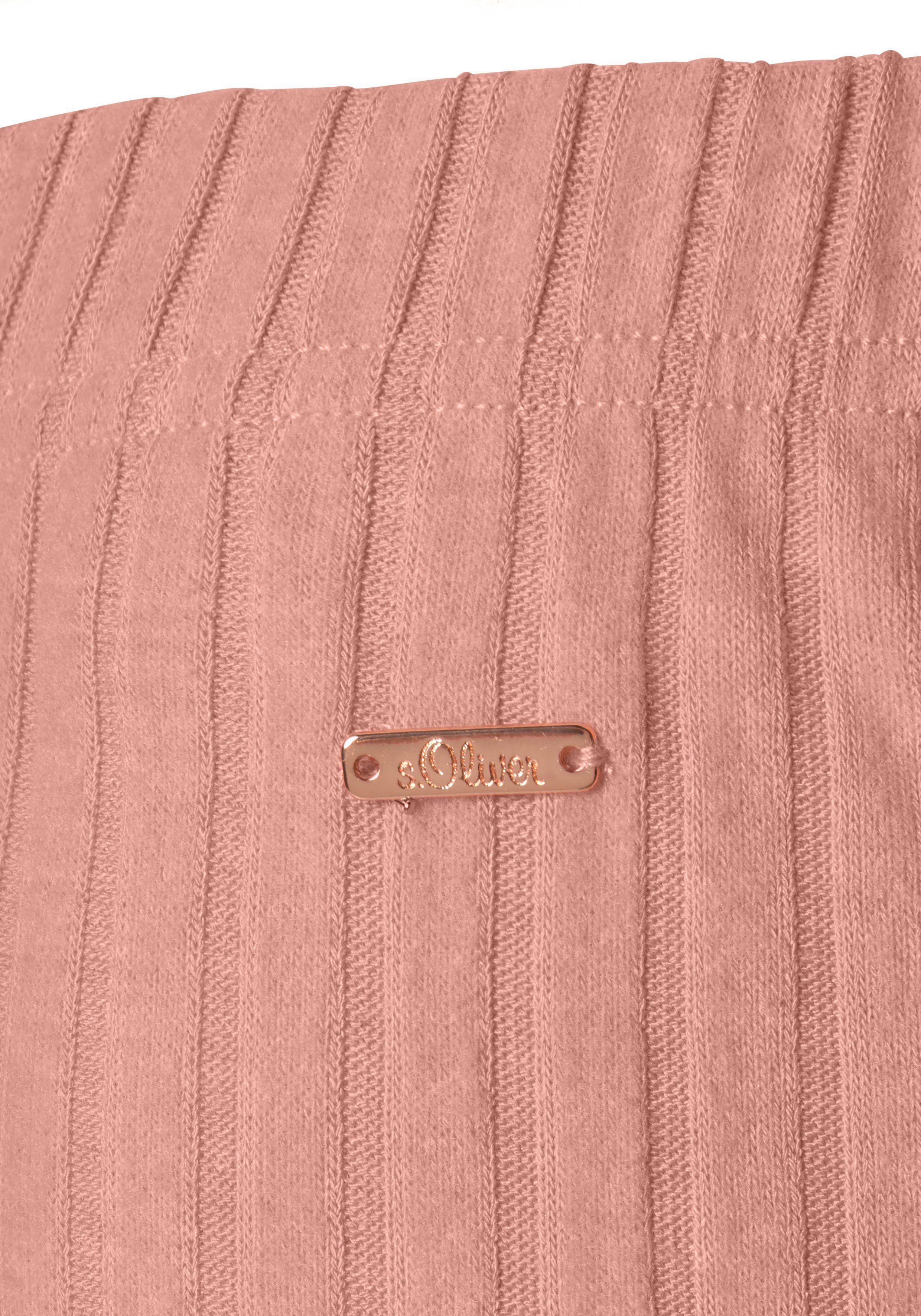 s.Oliver RED LABEL Beachwear Relaxshorts van duurzame ribbrei, loungewear