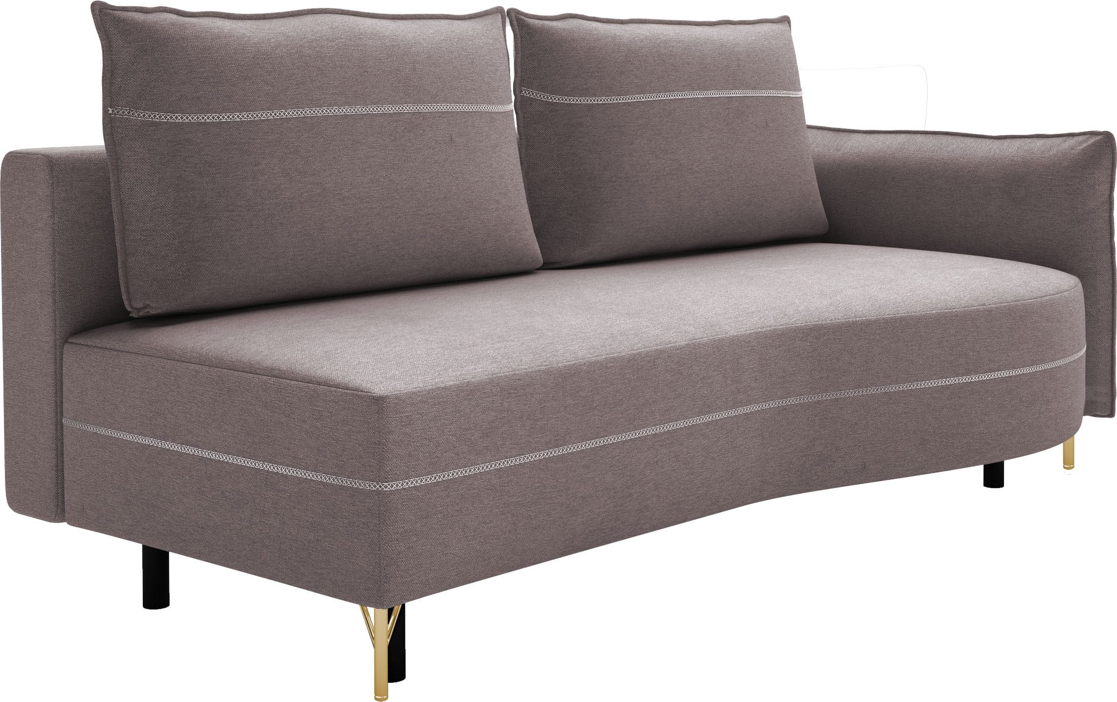 exxpo - sofa fashion Loungebank Met mooie contrastnaad, solitairmeubel, comfortabel, smalle armleuning